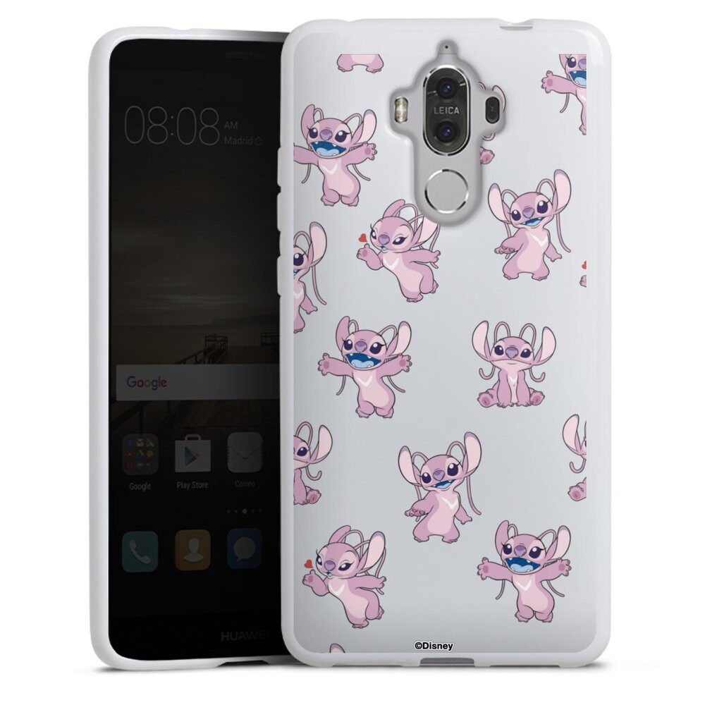 DeinDesign Handyhülle Lilo & Stitch Engel Disney Angel Faces Pattern Transparent, Huawei Mate 9 Silikon Hülle Bumper Case Handy Schutzhülle