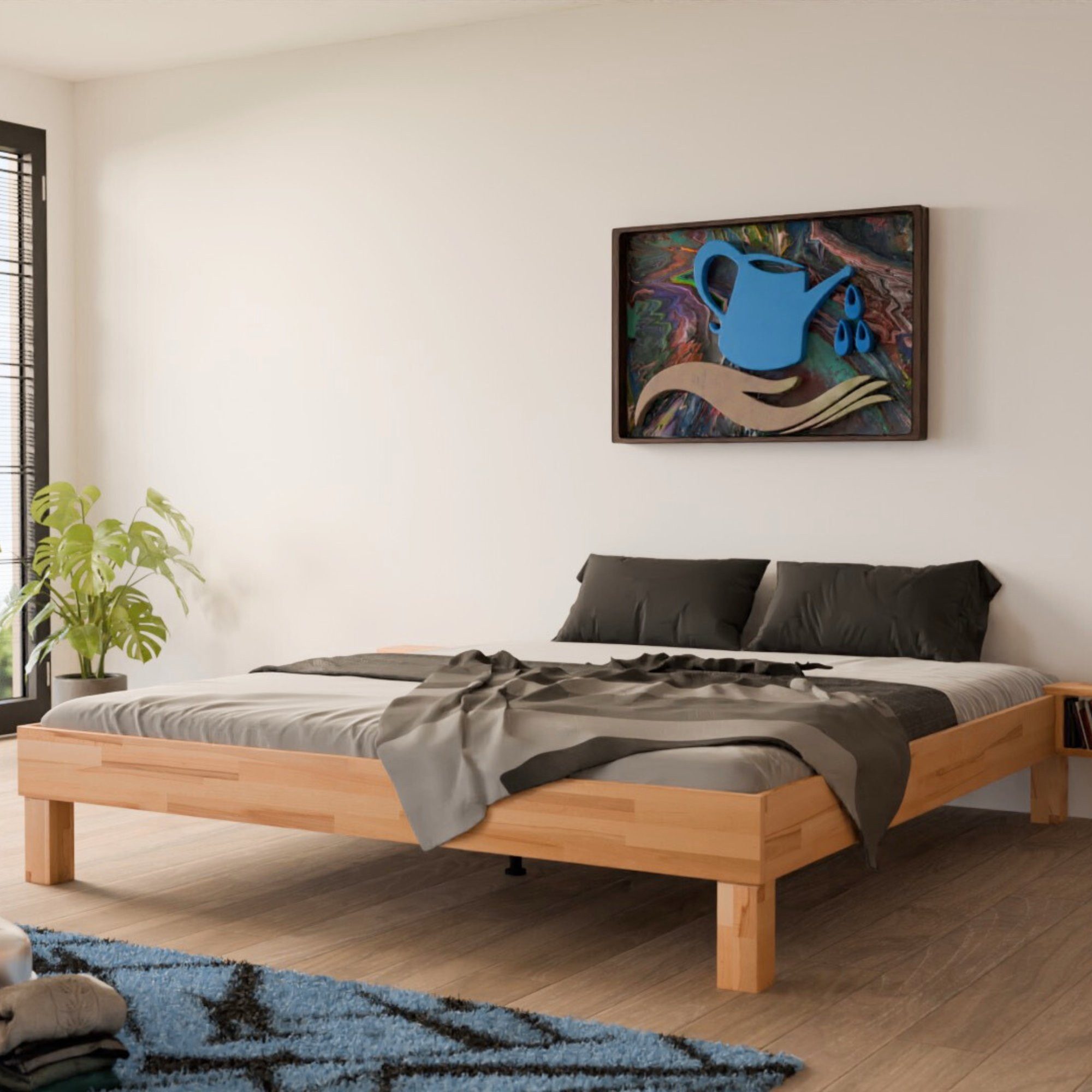 MeinMassivholz Futonbett PALMA Kernbuche (In verschiedenen günstig online kaufen