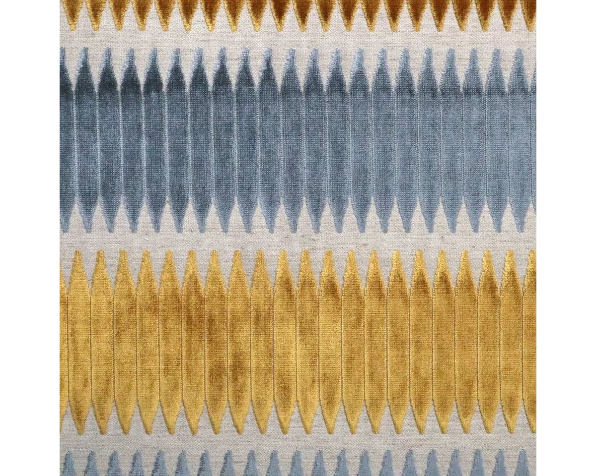 Thumbnail - Stofferia Stoff Polsterstoff Samt Jacquard Nevido Sienna, Breite 137 cm, Meterware