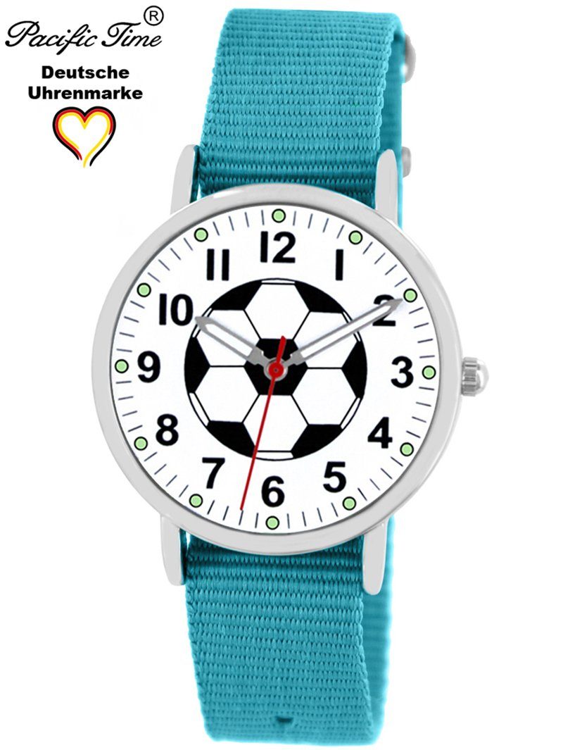 Kinder und Match Wechselarmband, hellblau Mix Design - Versand Fußball Pacific Time Gratis Armbanduhr Quarzuhr