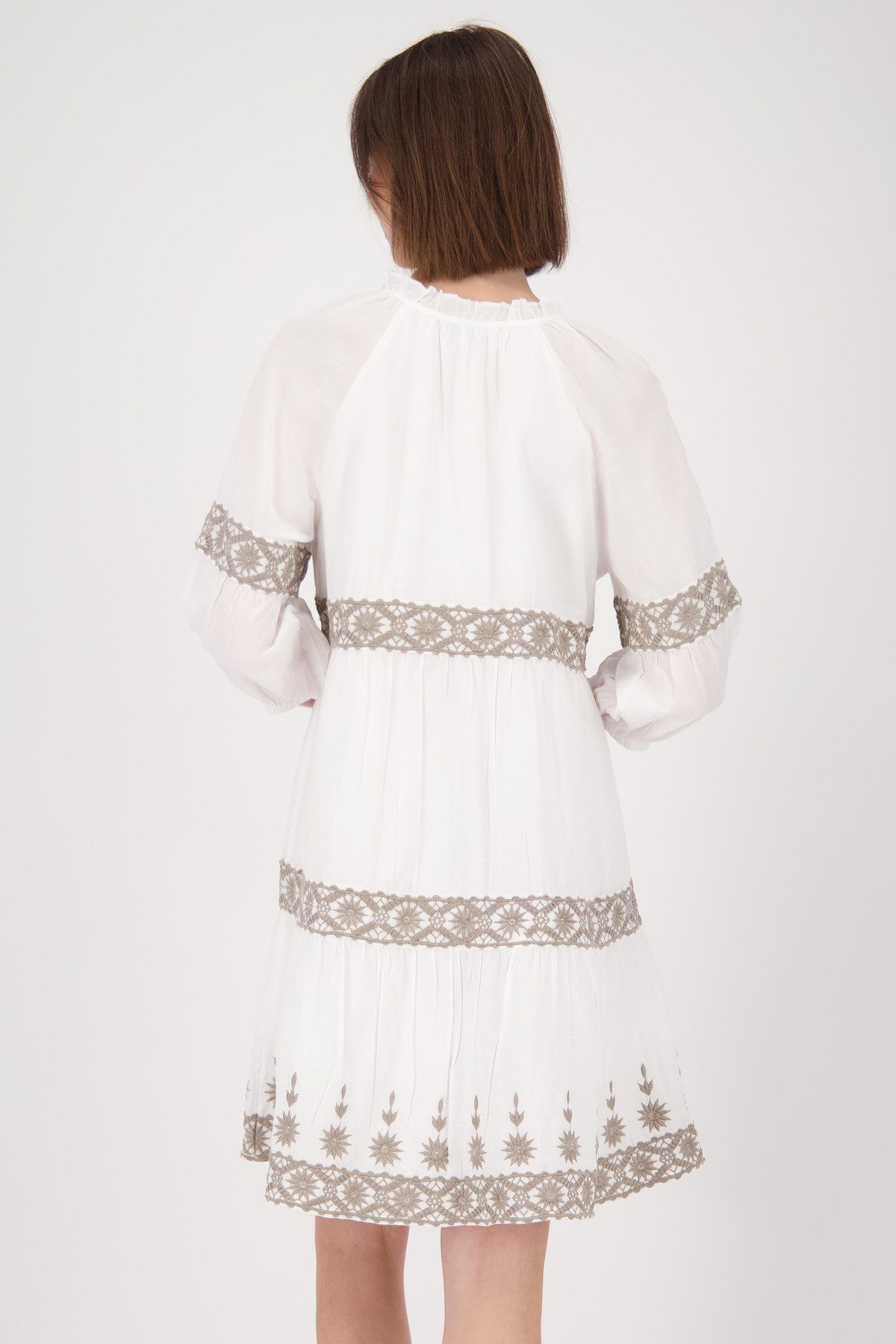 Monari Blusenkleid mit kontrastfarbener Spitze günstig online kaufen
