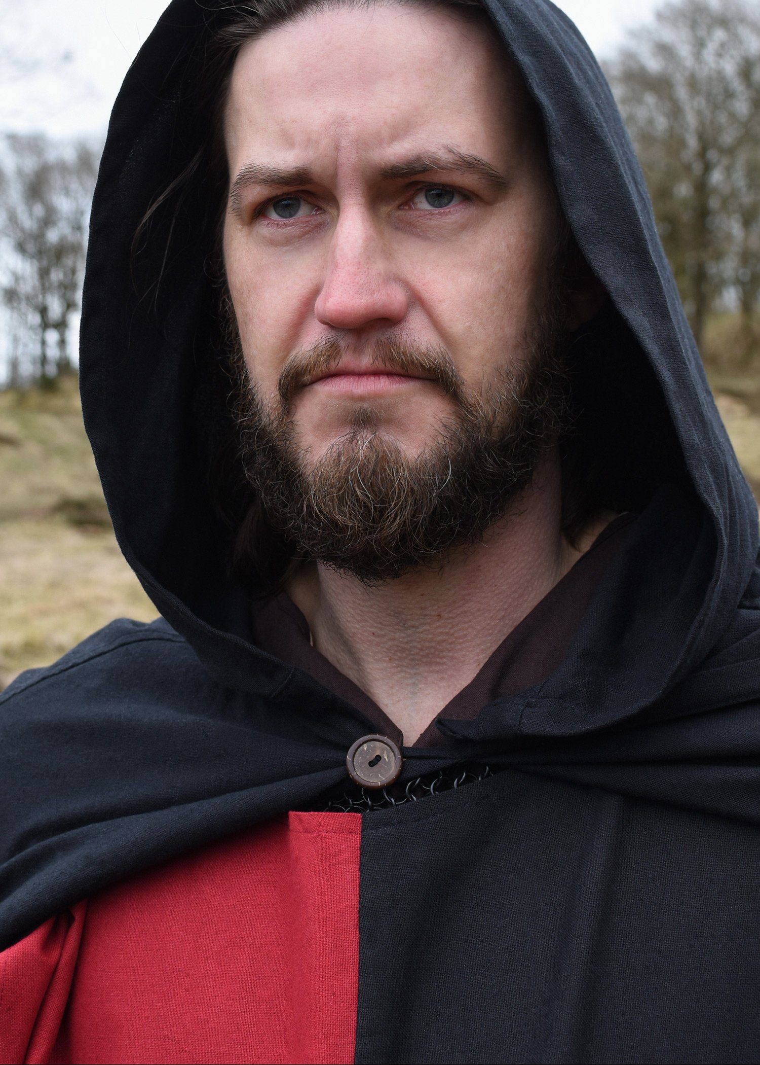 Battle Merchant Wikinger-Kostüm Mittelalter-Umhang Burkhard, versch. Farben, Einheitsgröße, unisex