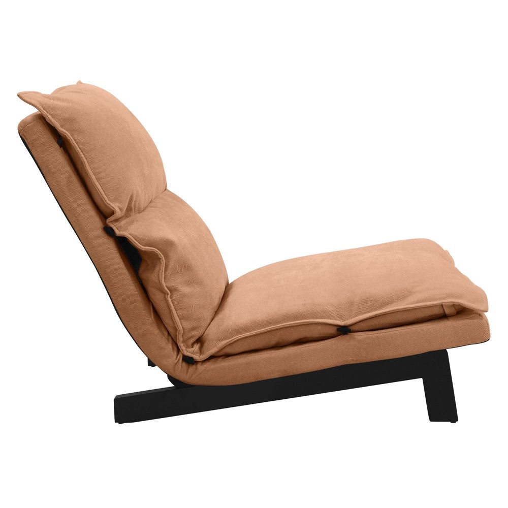 ML-DESIGN Loungesessel Bodenstuhl Bodensessel gepolstert mit Verstellbarer Rückenlehne, Sessel braun aus Leinen mit stabilem Stahlgestell Boden Relaxsessel