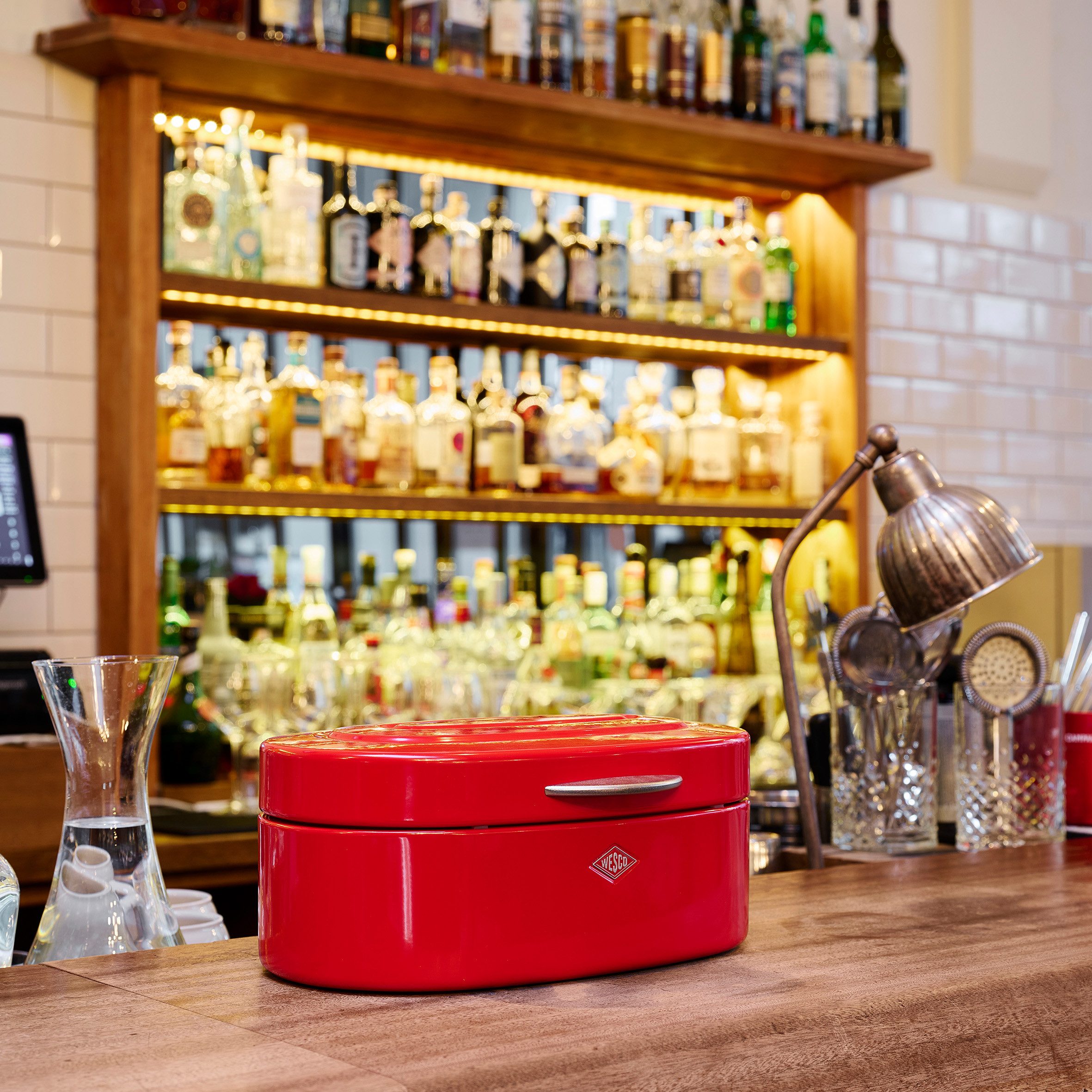 WESCO Brotkasten Single Elly, Stahlblech, (1-tlg), dicht schließender Deckel / Lüftungslöcher / Griff