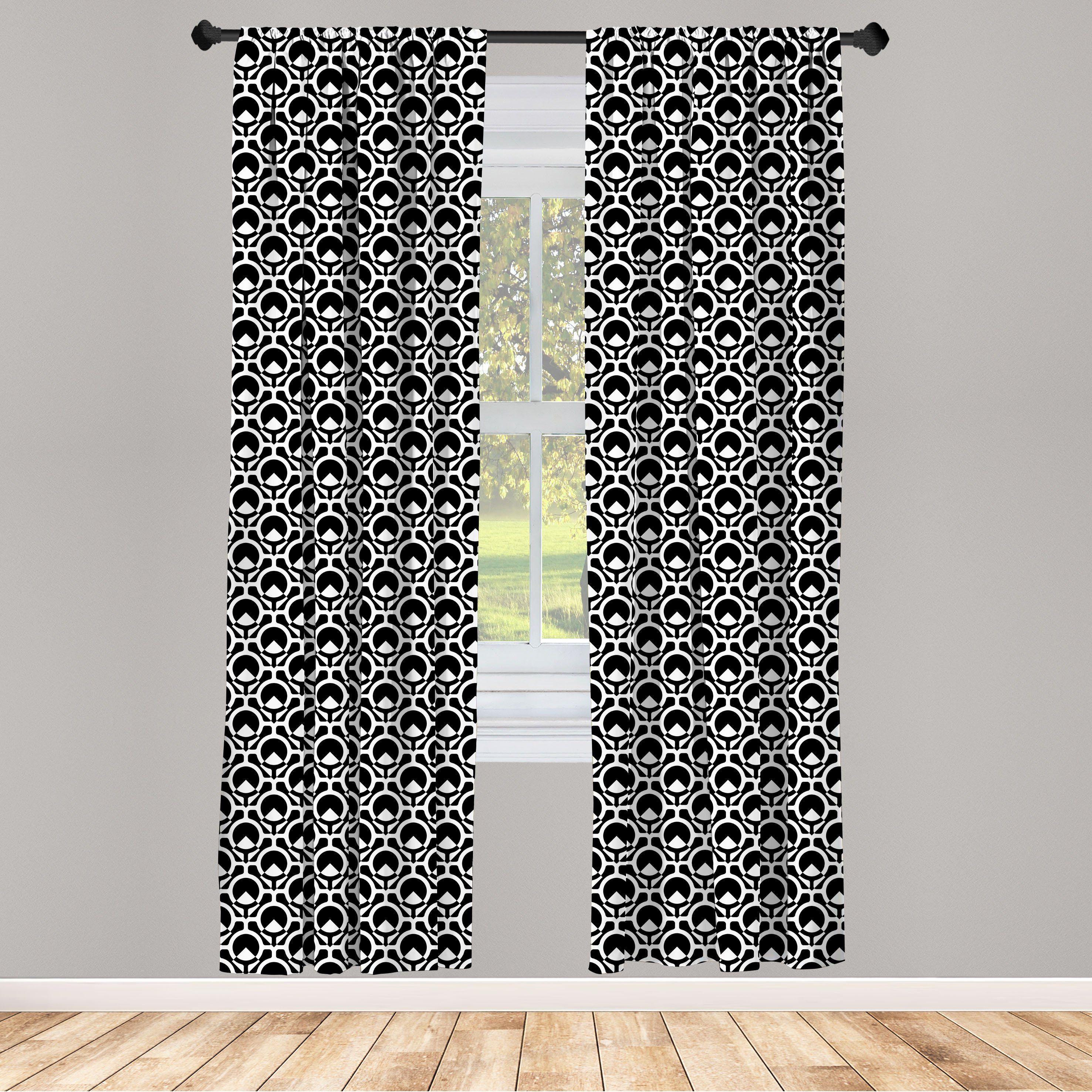 Gardine Vorhang für Wohnzimmer Schlafzimmer Microfaser, Minimalistisch Design-Formate Abakuhaus, Dekor, Abstrakte