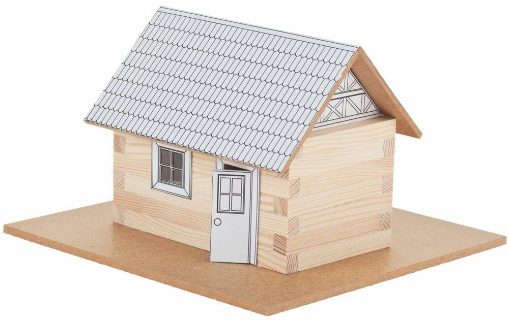 matches21 HOME & HOBBY Holzbaukasten Haus Holzbausatz Bastelset Kinder ab 8 J