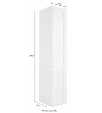 Wimex Kleiderschrank Newport 1-türig 45cm weiß