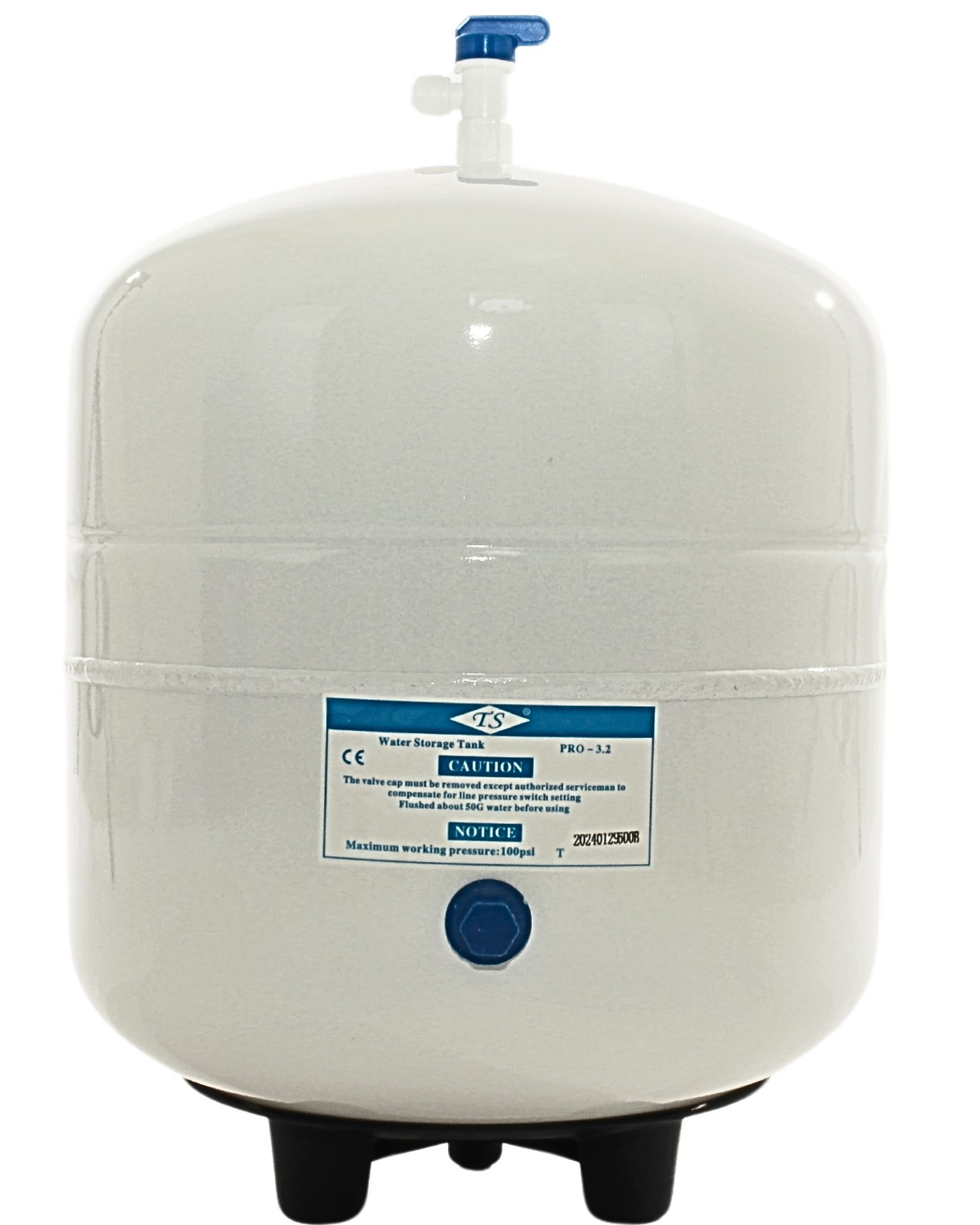 SYS Wasserfilter Wasserbehälter Tank für Umkehrosmose 12 Liter Wassertank PRO-3.2 mit T, Zubehör für Umkehrosmoseanlage, Wasserfilteranlage, Fassungvermögen 3.2 Gallonen, entspricht circa 12 Liter