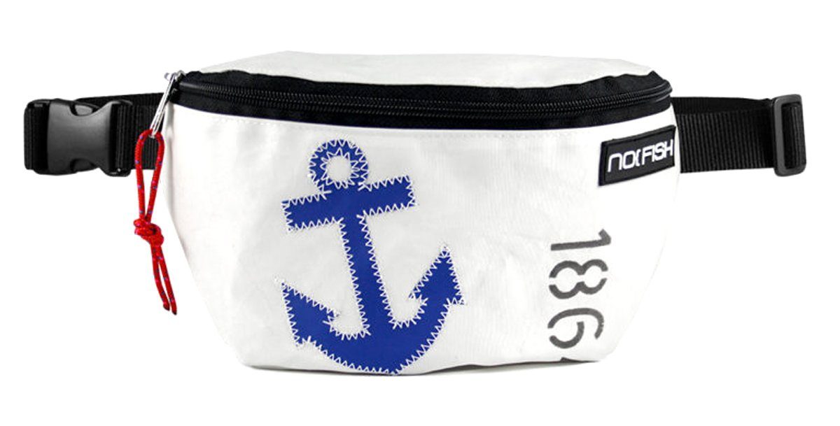 NO FISH Bauchtasche Gürteltasche Anker Blau