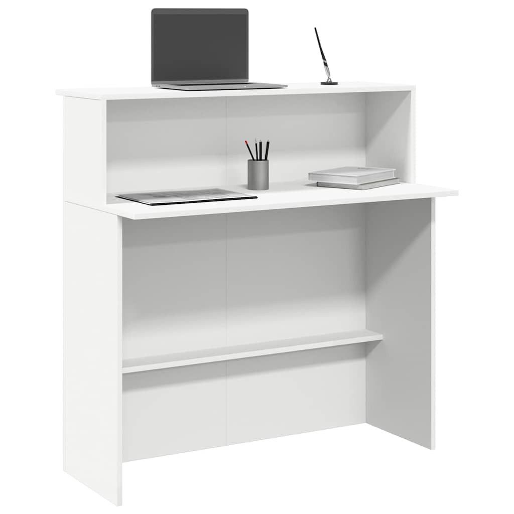 vidaXL Schreibtisch Empfangstresen Weiß 100 x 50 x 103,5 cm Holzwerkstoff