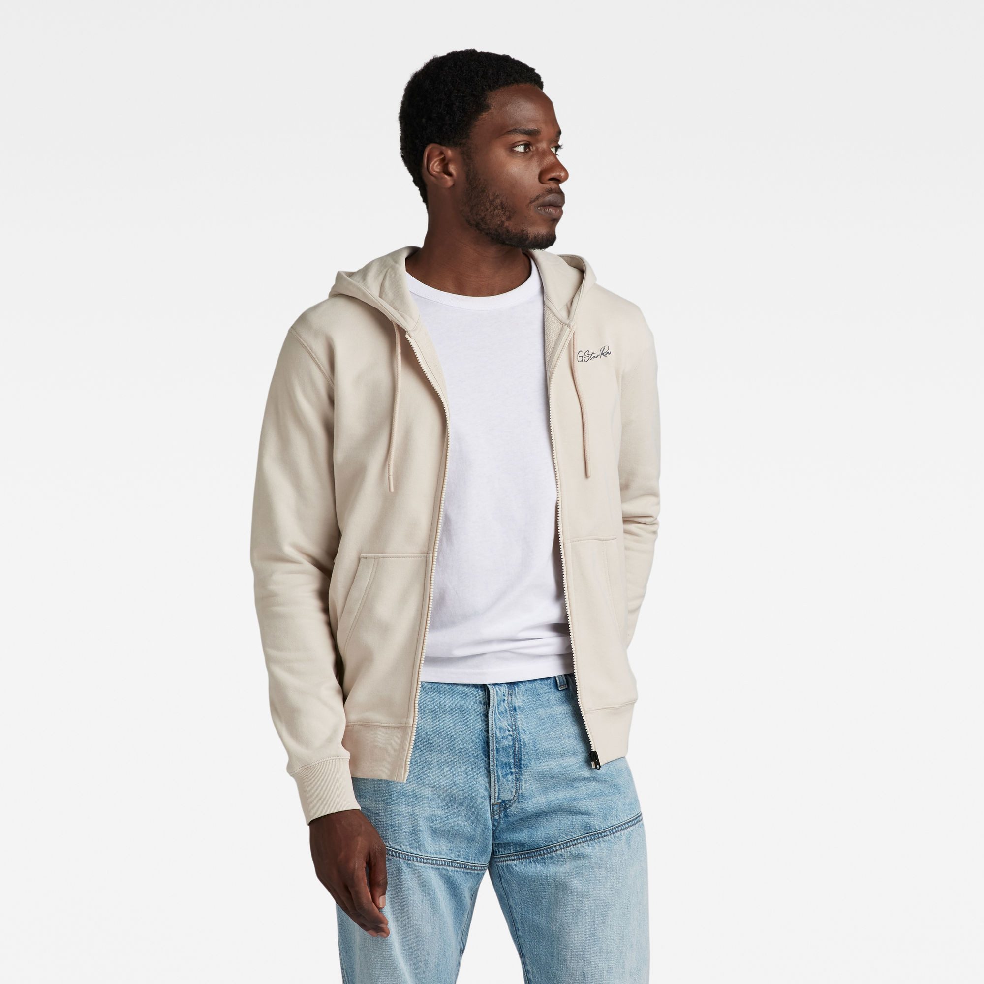 G-Star Raw Sweatshirt met logo in grafiet online kopen | P&C