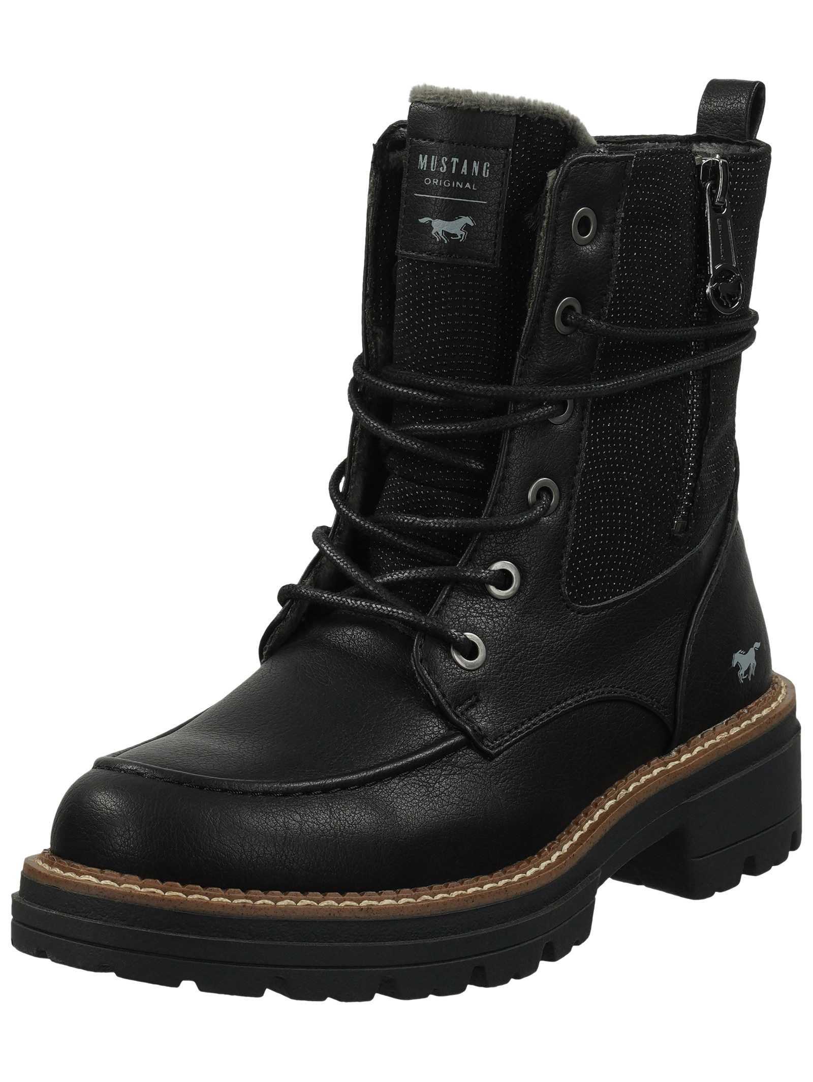 Mustang Shoes Mustang Shoes Stiefelette Lederimitat Schnürstiefelette