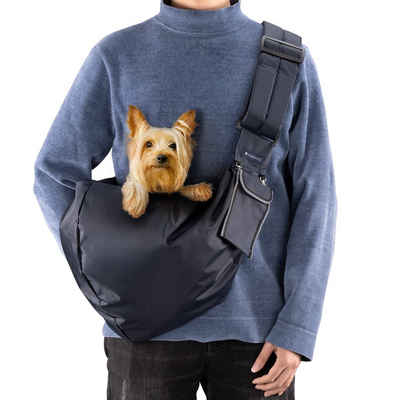 Navaris Tragetasche, Tragetuch Tasche für Hunde Katzen Kleintiere - Hundetragetasche Umhängetasche - Tragetasche verstellbar - Traglast bis zu 20kg