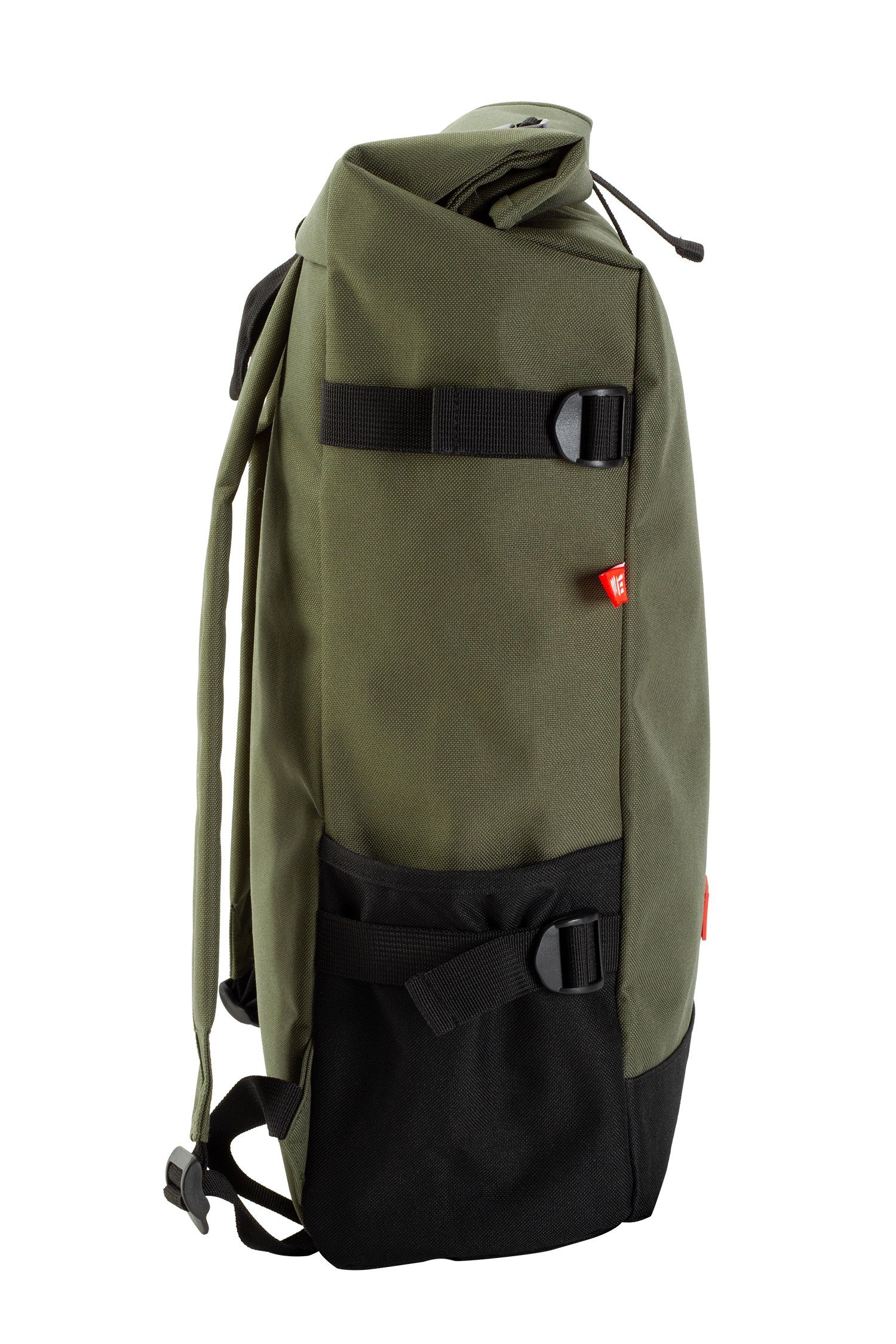 Manufaktur13 Daypack Roll-Top Rucksack (Riot Gear) - Rucksack (22L) mit Flaschenhalter, Laptopfach