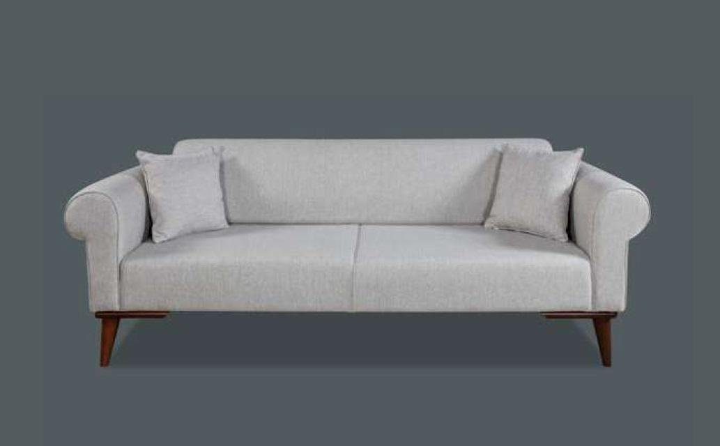 JVmoebel Sofa Sofa 3 Sitz Loft Möbel Sofas Stoff Grau Couch Polster Dreisitzer Neu