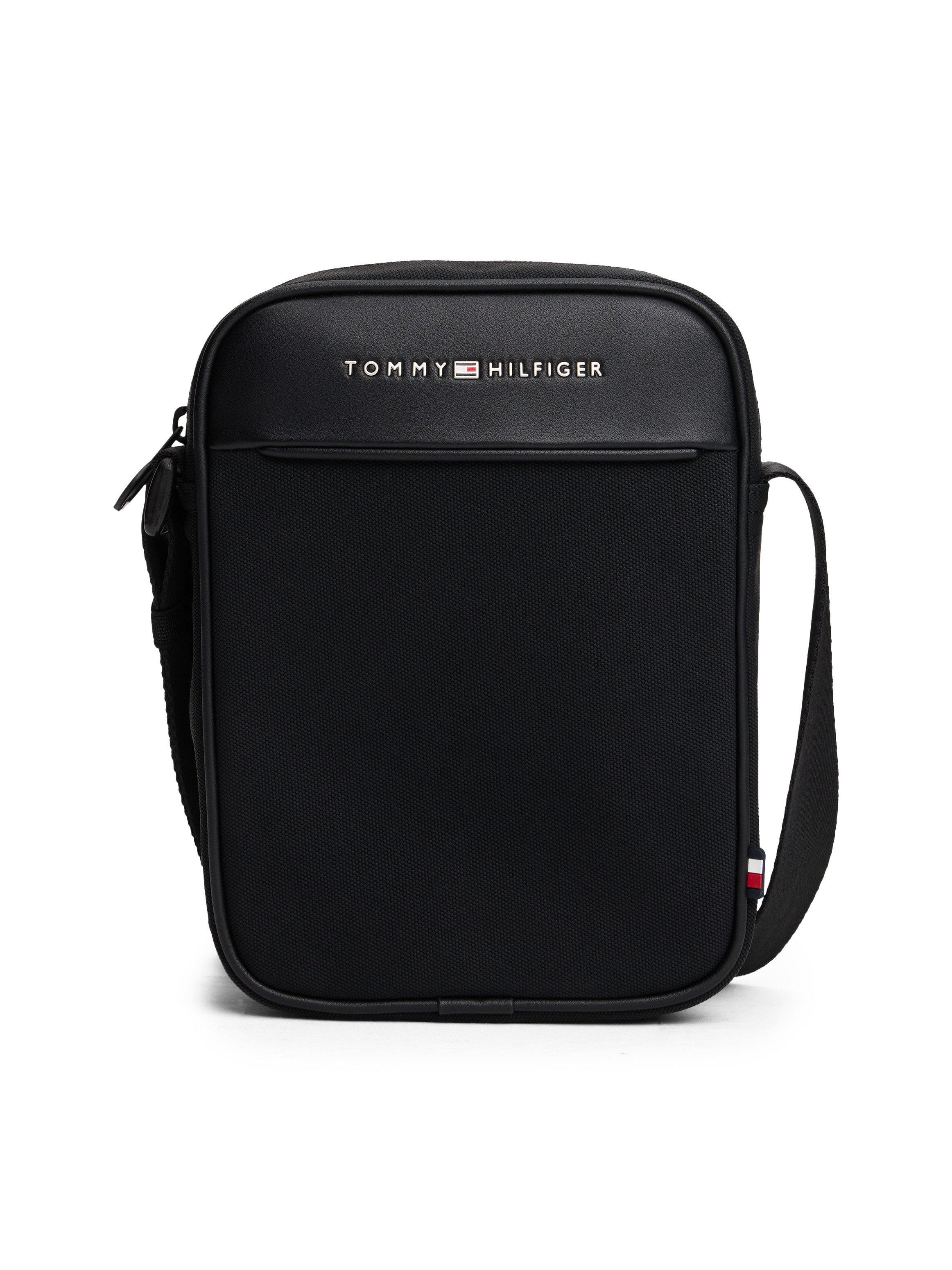 Tommy Hilfiger Mini Bag TH FOUNDATION MINI REPORTER, Men Umhängetasche, Schultertasche mit Logoschriftzug