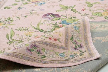 Teppich Flomi Sagrini, THEKO, rechteckig, Höhe: 4 mm, Flachgewebe, Pastell-Farben, Blumen Design