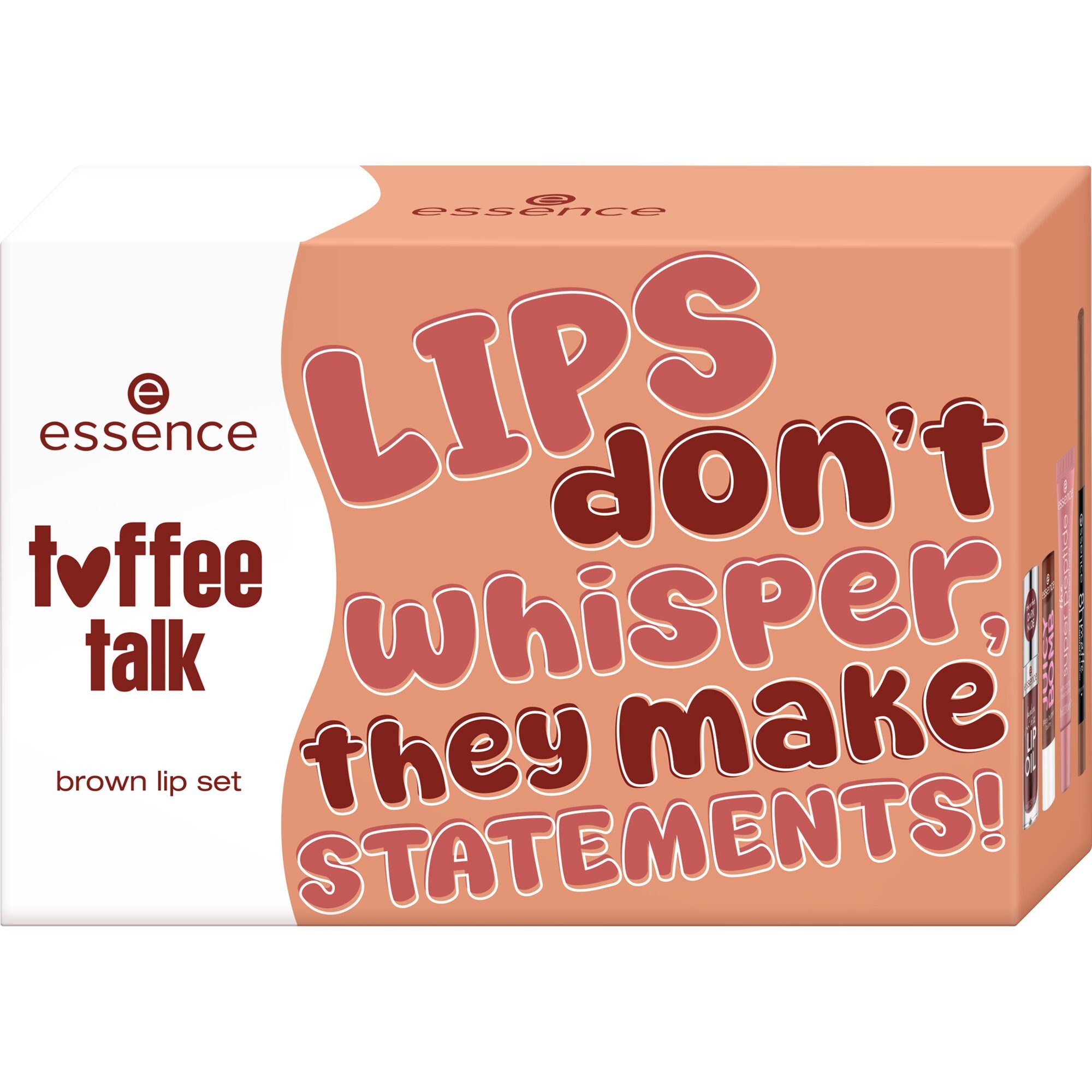 Essence Lippenstift-Set toffee talk brown lip set, 4-tlg.