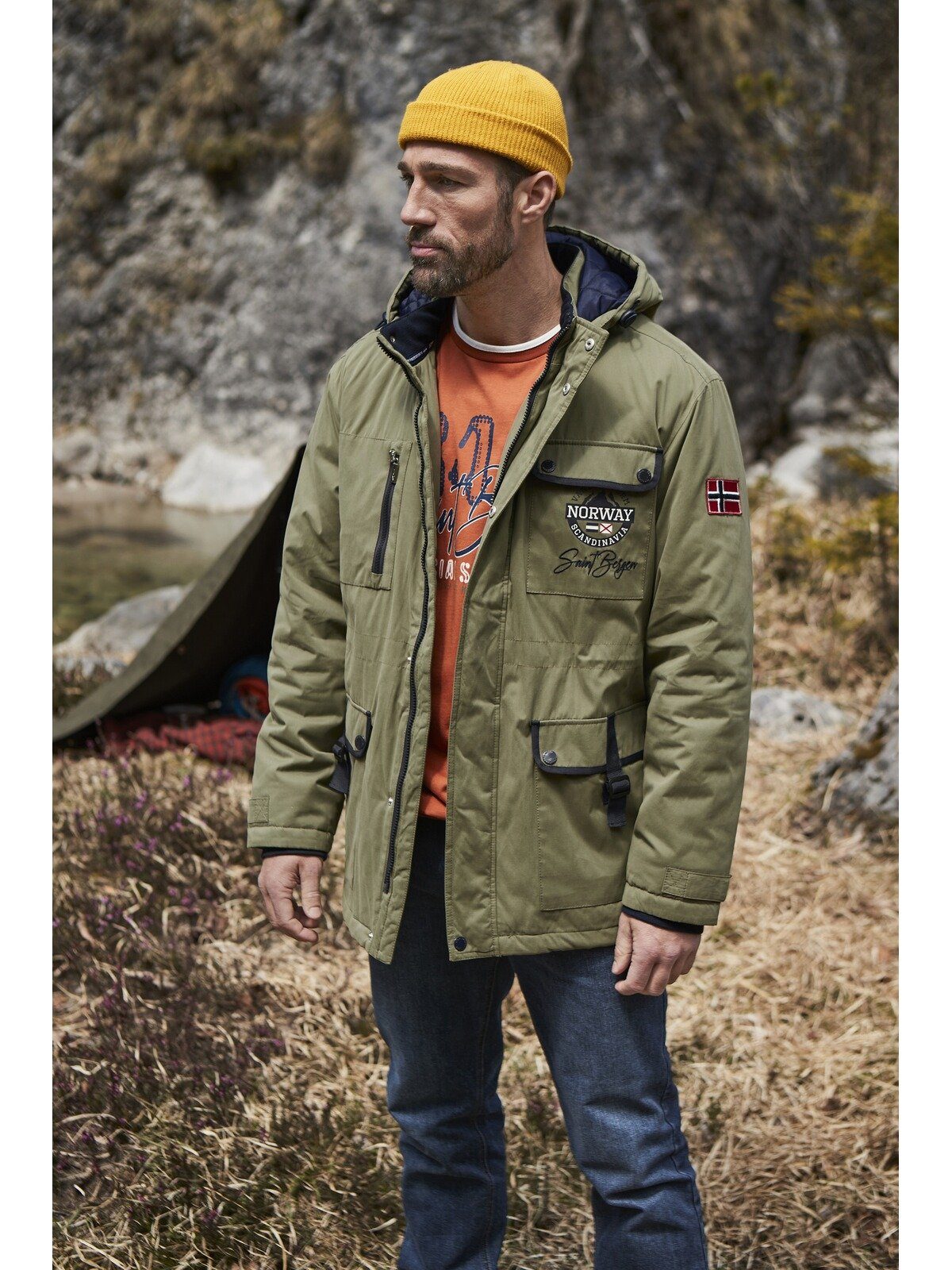 Vanderstorm Parka-Look, AZULON Jan Outdoorjacke im Innen-Tunnelzug