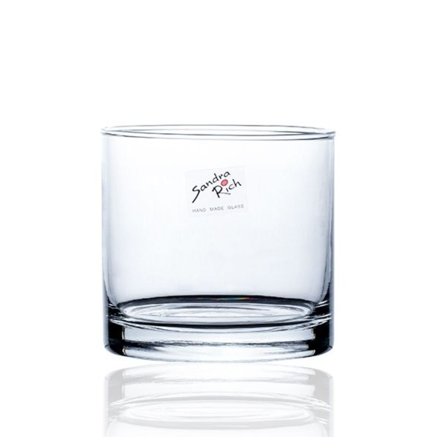 Sandra Rich Dekovase Cyli, Hot Cut, Transparent, Windlicht, Teelichthalter, Kerzenglas, H: 10cm