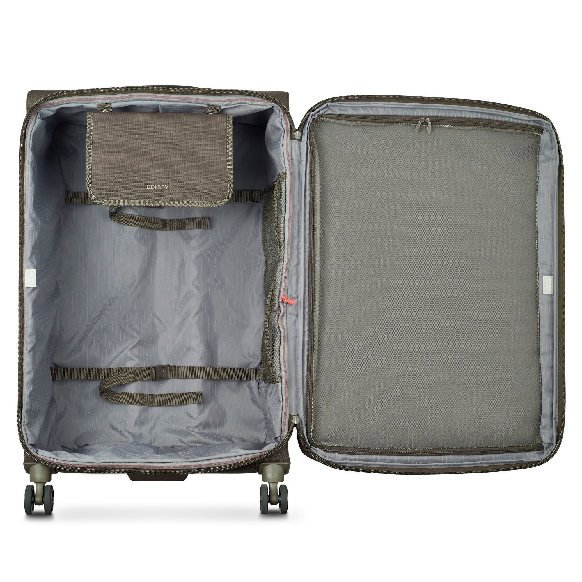 Delsey Paris Weichgepäck-Trolley Helium Dlx, 4 Rollen, Polyester