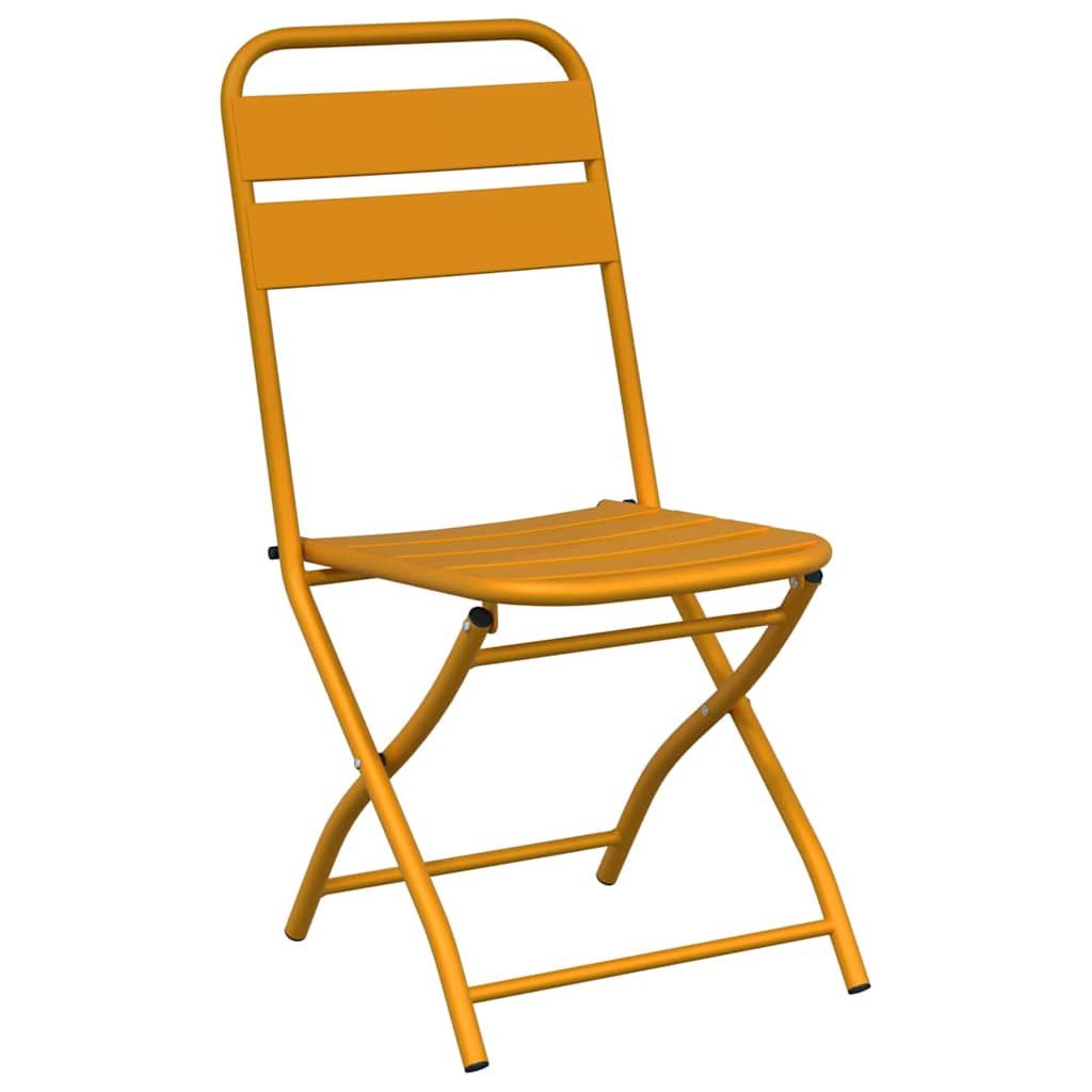 vidaXL Gartenlounge-Set Bistrogarnitur 3 pcs Senf Stahl, (3-tlg)