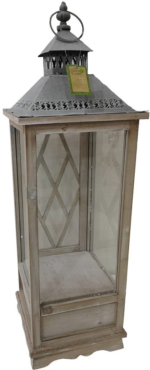 Kerzenlaterne Dekorative Holzlaterne, mit Schublade, 75 cm hoch