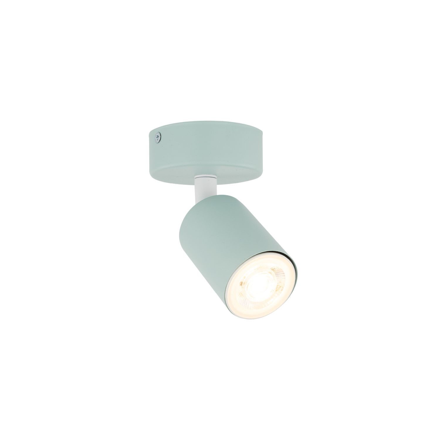 Licht-Erlebnisse Deckenstrahler JASON, ohne Leuchtmittel, Kinderzimmer Mint GU10 rund Ø 13 cm H: max. 15 cm klein