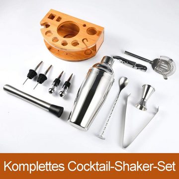 Rnemitery Cocktail Shaker Shaker Set 750ML 12 Teiliges Barkeeper Kit Geschenk für Männer, (1-tlg)
