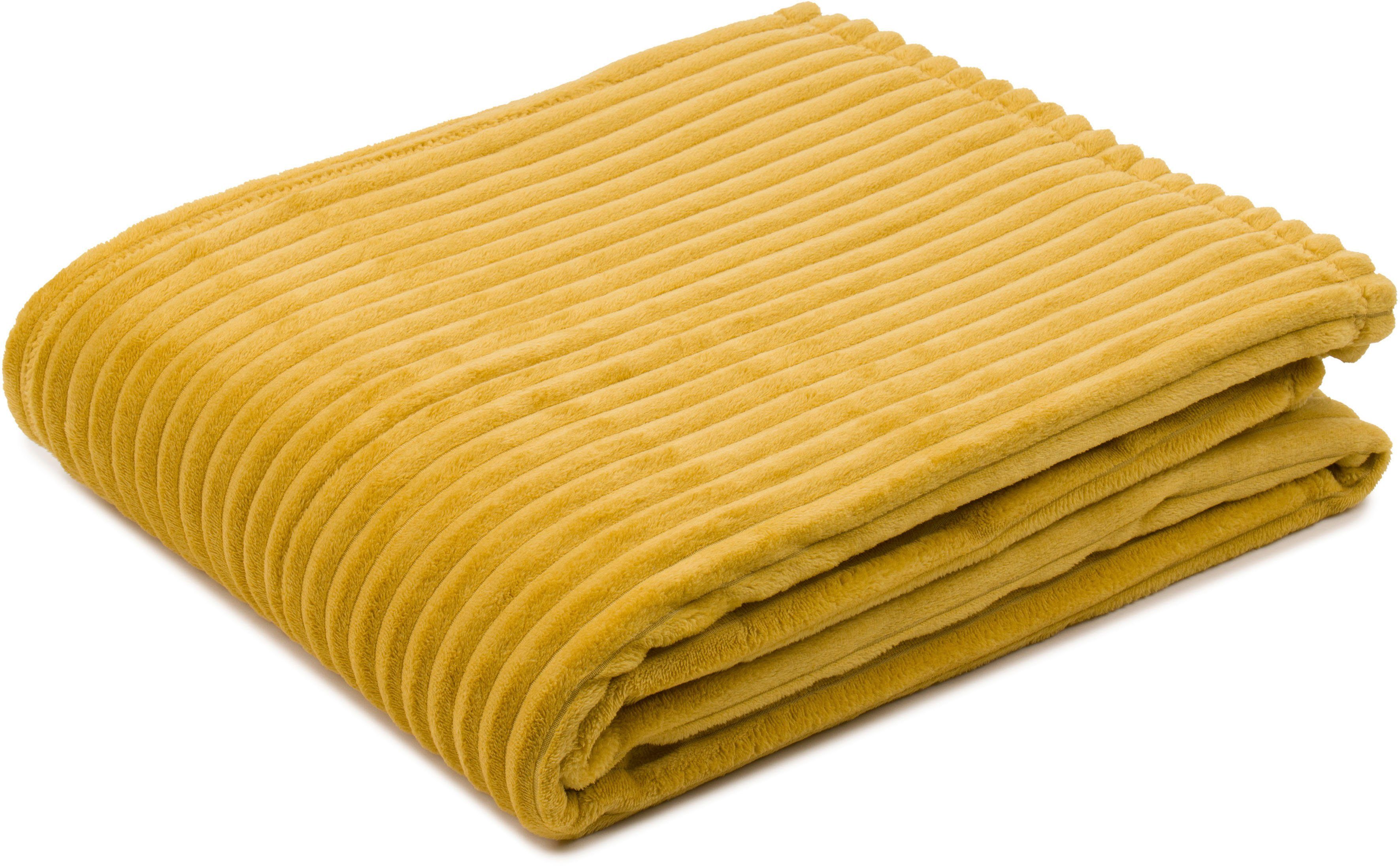 Wohndecke Feincord Kuscheldecke, Gözze, flauschig weich günstig online kaufen