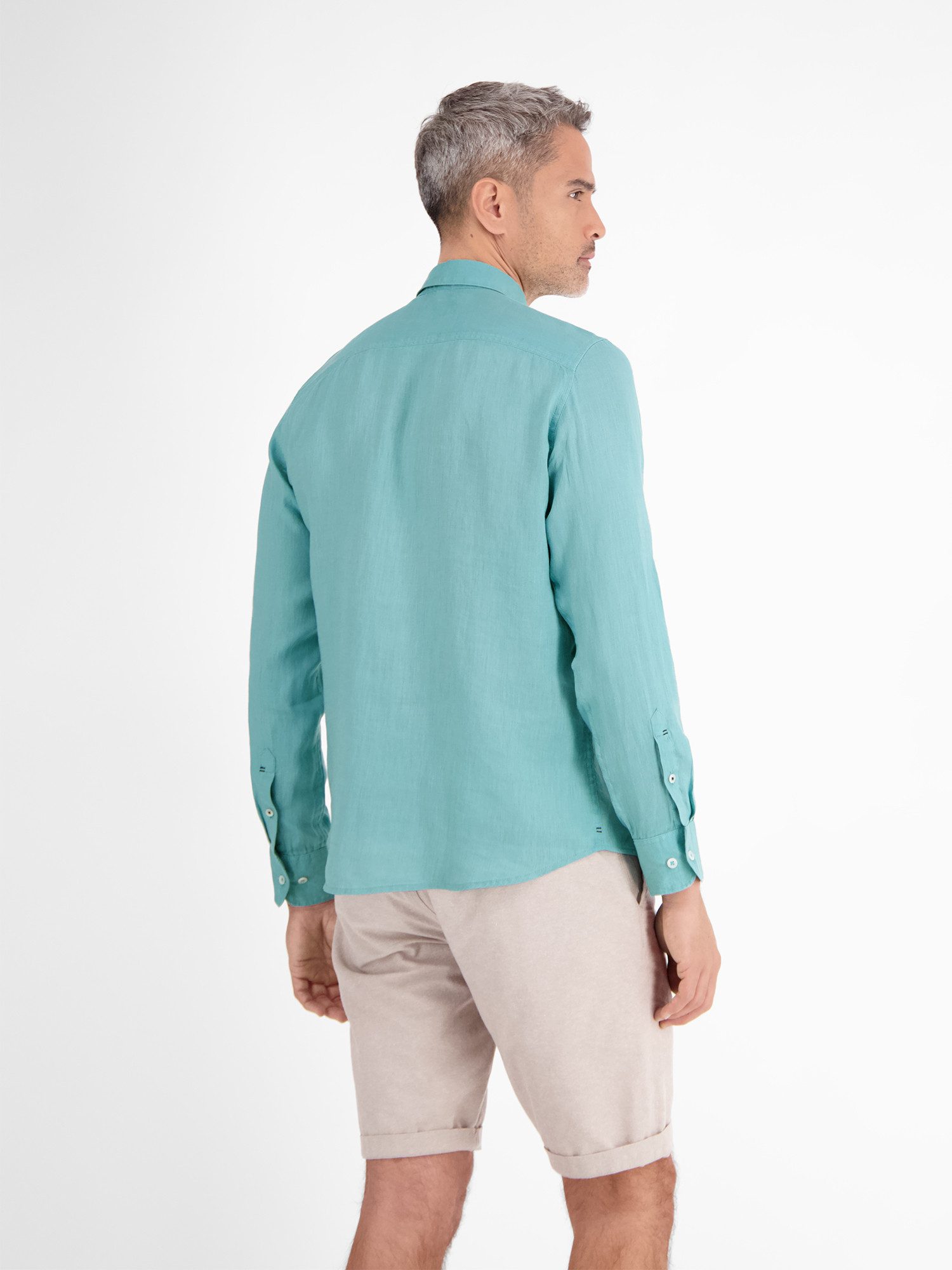 LERROS Langarmhemd "LERROS Herrenhemd in Leinen-Baumwoll-Blend" günstig online kaufen