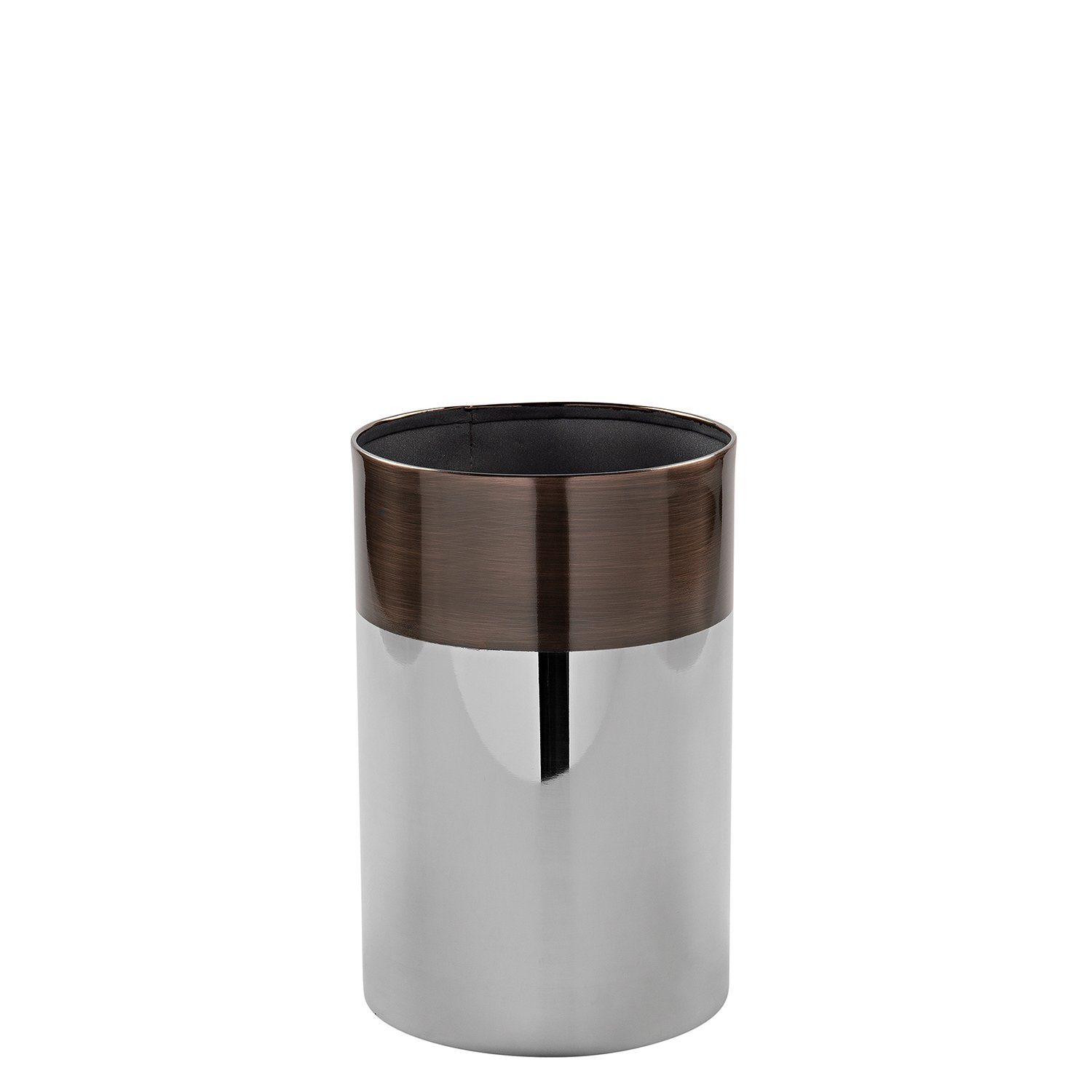 Fink Dekovase VITO Vase - H. 20cm x Ø 13cm - bronze-silber - Edelstahl - Blumenvase (1 St., Blumengefäß - Blumenbehälter), Elegante Blumenvase - Ziervase & Dekovase für Innenräume