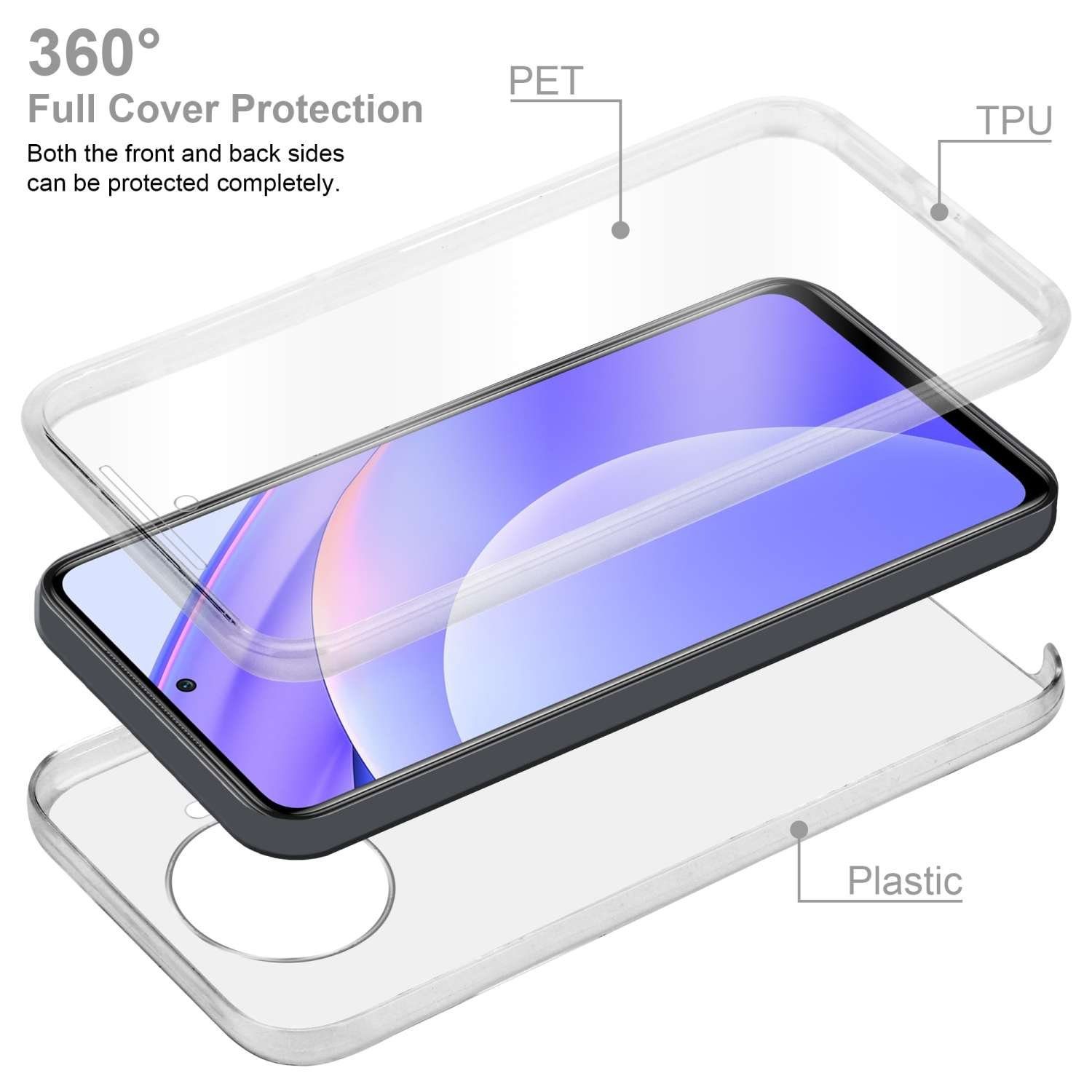 Cadorabo Handyhülle für Xiaomi Mi 10T LITE Hülle Xiaomi Mi 10T LITE, Flexible Case Handy Schutzhülle - Hülle - Back Cover 360° Grad