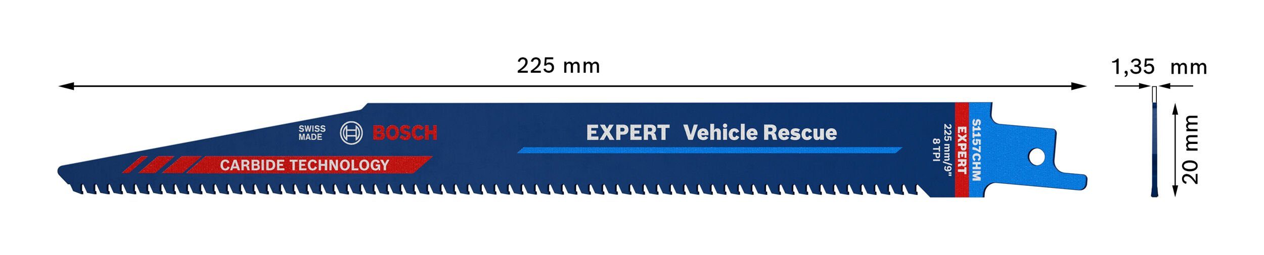 Stück), 1157 for S BOSCH Rescue 10er-Pack - (10 CHM Vehicle Endurance Vehicle Expert Rescue Säbelsägeblatt Expert