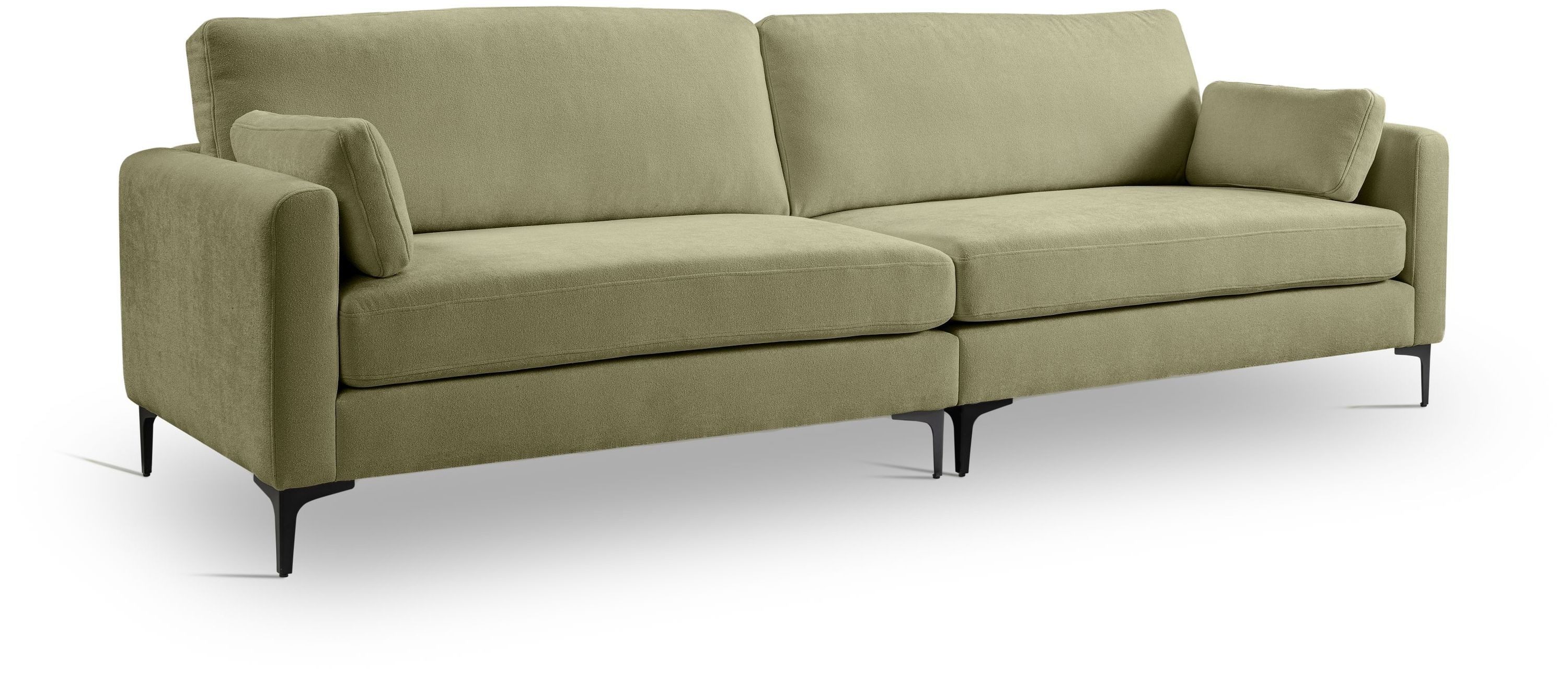 xonox.home 4-Sitzer, Sofa aus Webstoff in grün inkl. Zierkissen B/H/T: 286x92x97cm