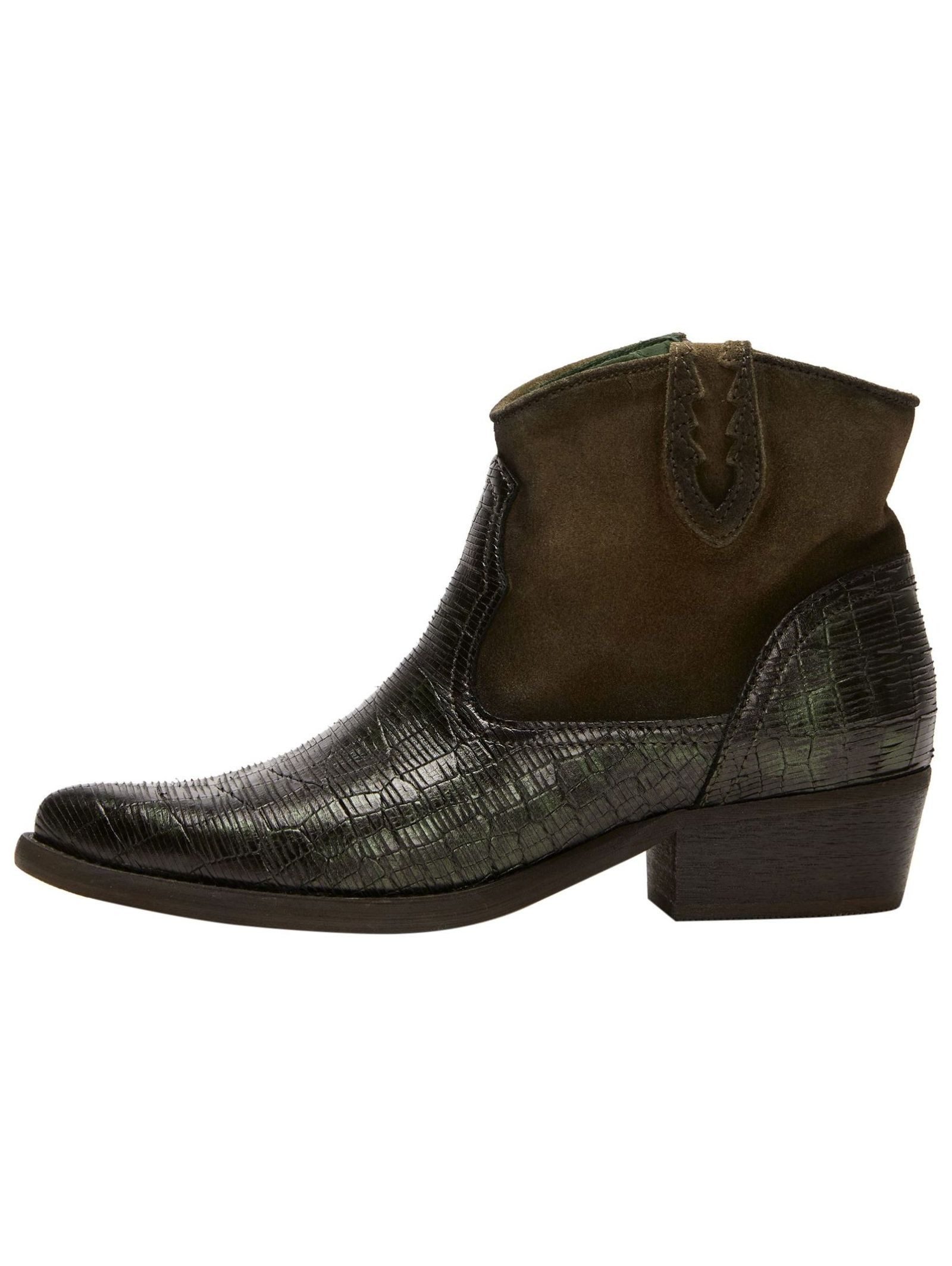 Felmini Stiefelette Leder . Cowboy Stiefelette