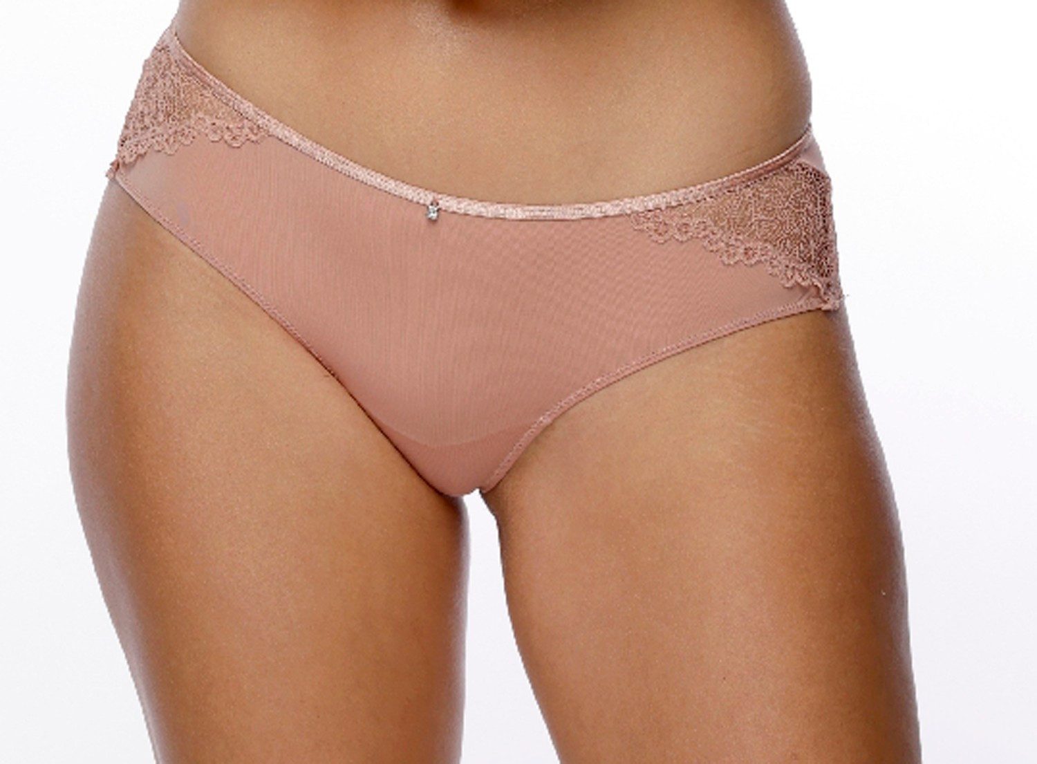 Viania Brasilslip 204260 (1-St., 1) Leni sexy Brasil Slip Brasiliano mit Spitze in Rosewood