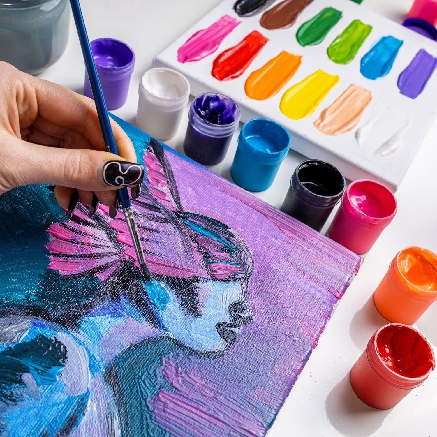 Creative Deco Fingerfarbe Fingerfarben Kinder Ungiftig Bastelfarben, auf Wasserbasis