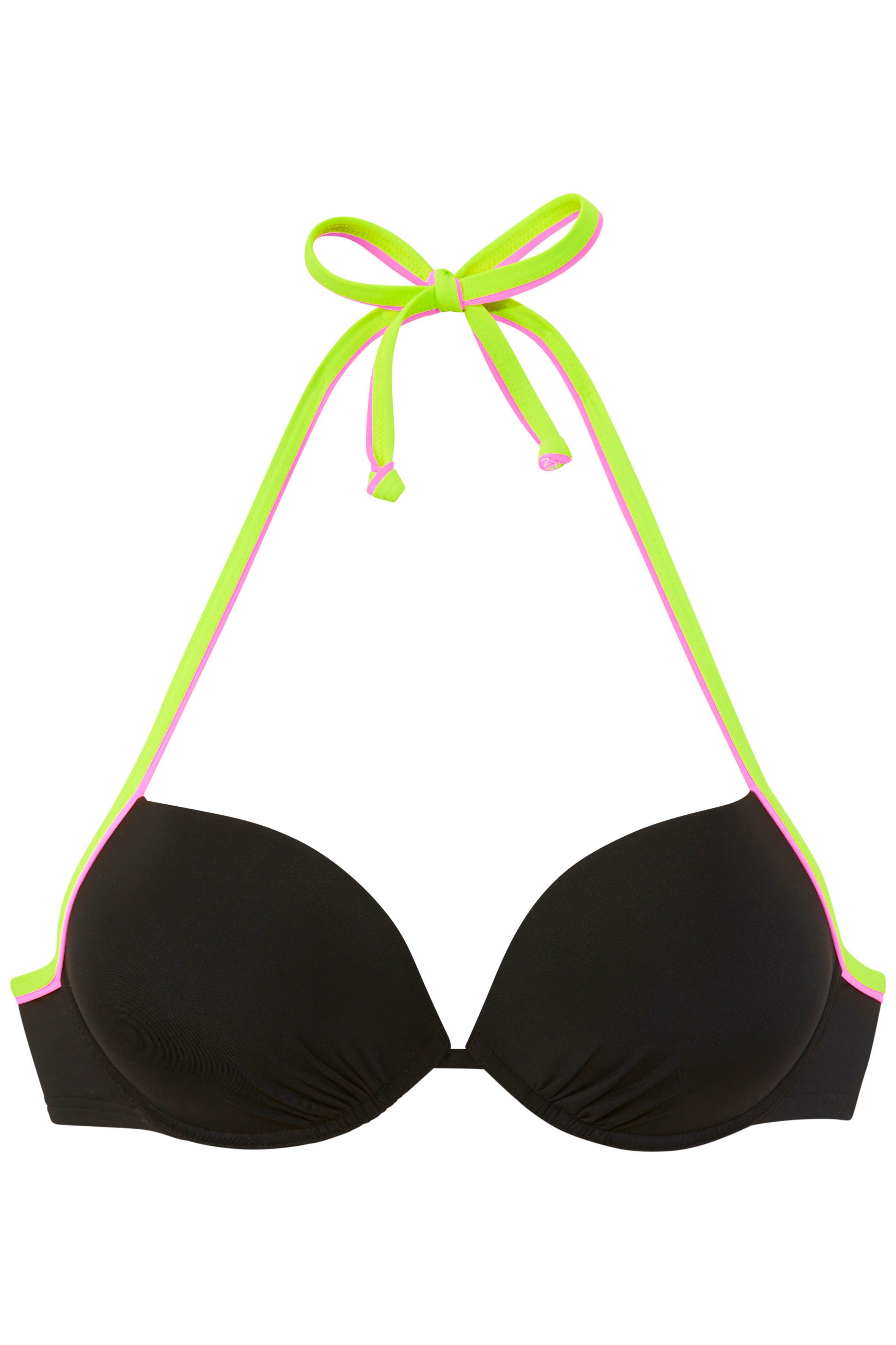 Buffalo Push-Up-Bikini-Top Pop, Mit kontrastfarbigen Trägern günstig online kaufen