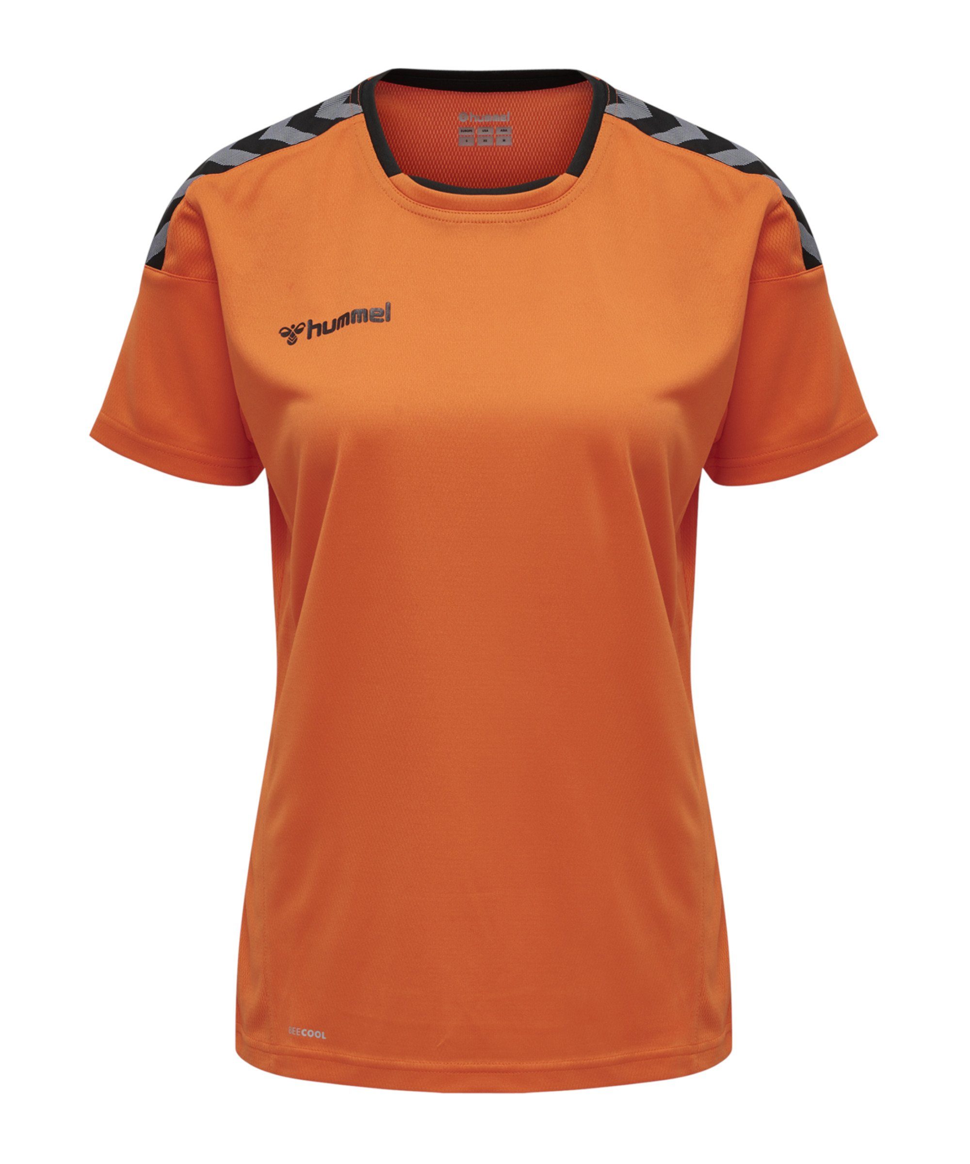 kurzarm Damen orange hummel Trikot Authentic Fußballtrikot Poly