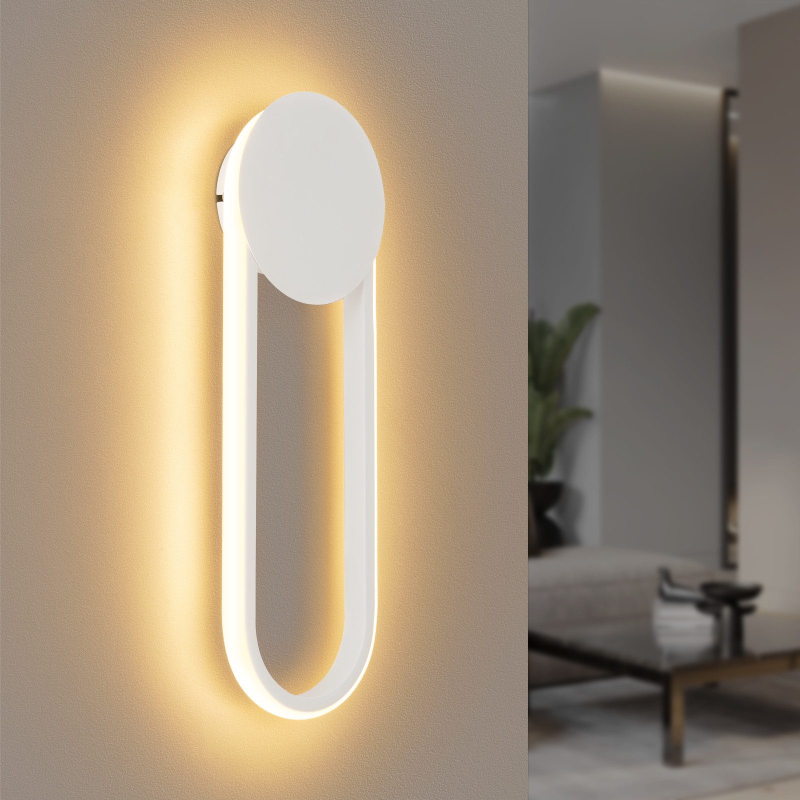 ZMH LED Wandleuchte Innen Wandlampe Flurlampe Modern Design 3000K, Außenleuchtend, LED fest integriert, warmweiß