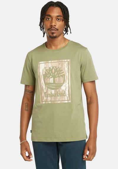 Timberland T-Shirt STACK LOGO Camo Short Sleeve Tee in großen Größen