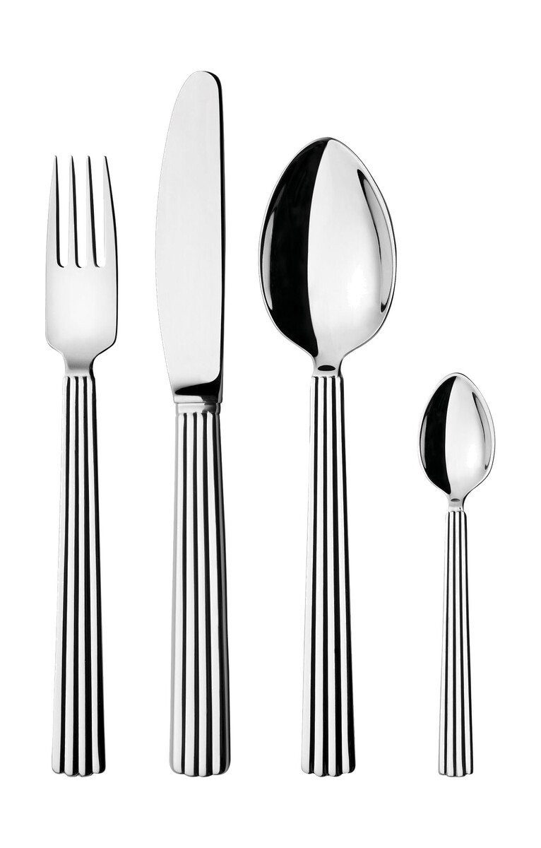 Georg Jensen Besteck-Set Besteck-Set 16-tlg. Bernadotte Edelstahl glänzend, 18/8 Edelstahl