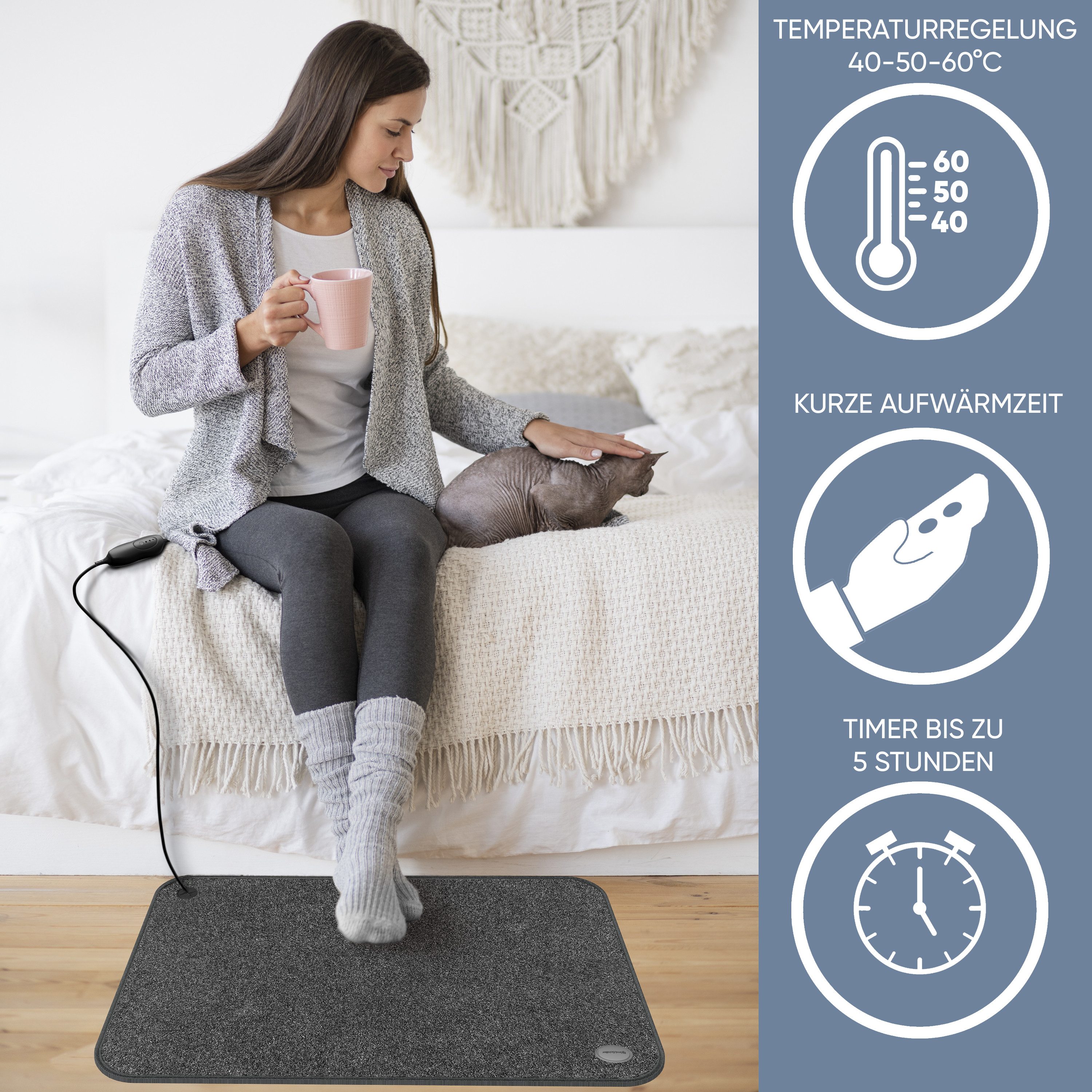 Björn&Schiller Heizmatten elektrischer Heizteppich für Füße günstig online kaufen