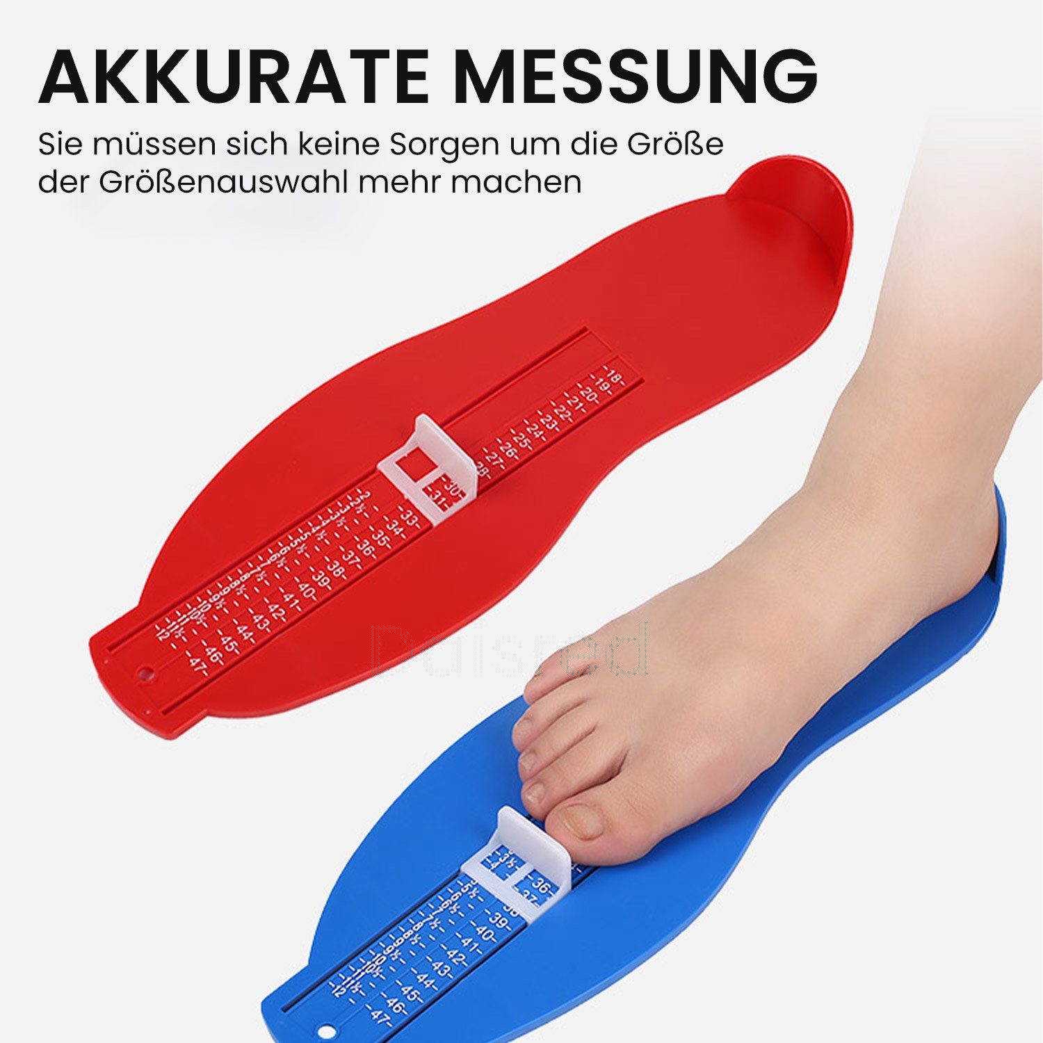 Daisred Messlatte Gadget, Fußmessgerät (1-tlg) Rot Unisex Coole Schuhgrößenmesser