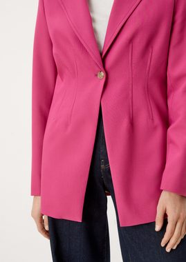 s.Oliver BLACK LABEL Jackenblazer Taillierter Blazer in Unicolor Ziernaht