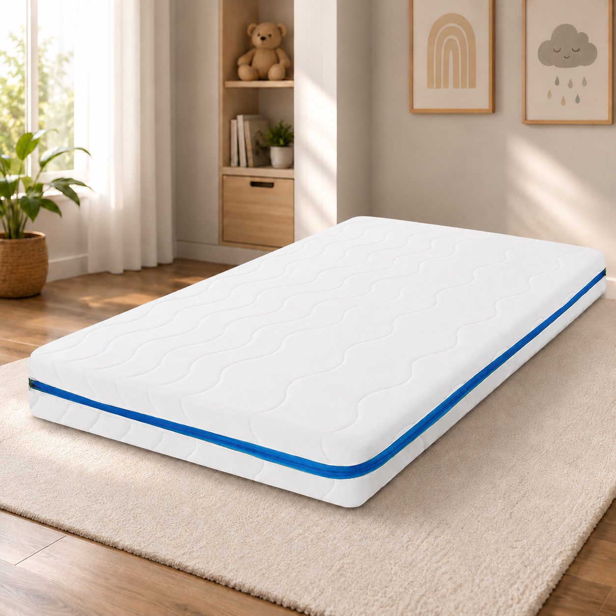 Kindermatratze Easy Active Kaltschaummatratze 90x200 cm mit Bezug, Best for Home, 10 cm hoch, (Einzelartikel, 60x120 70x140 80x160 80x180 90x200 140x200 180x200 cm), Schaumstoffmatratze, Kindermatratze mit Reißverschluss