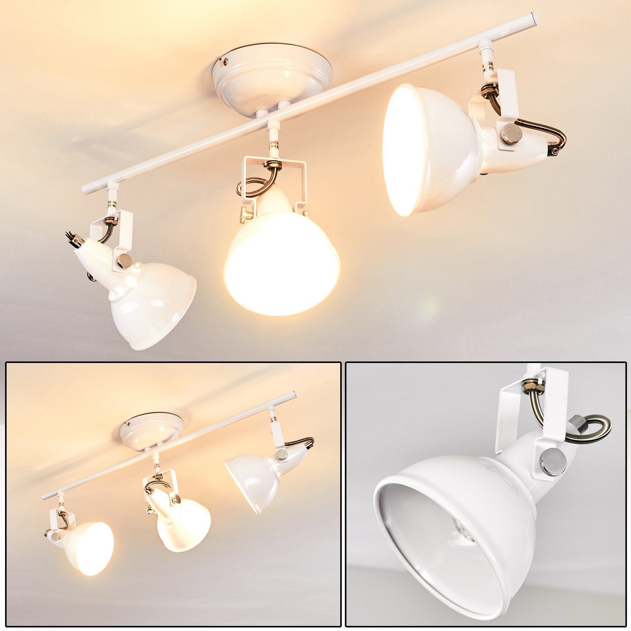 hofstein Deckenleuchte »Arazane« Deckenlampe aus Metall in Weiß, ohne Leuch günstig online kaufen