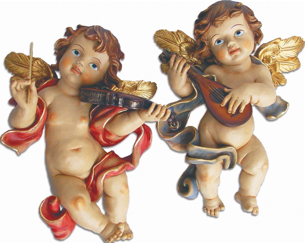 Wandengel FADEDA 2x cm: in St) & Mandoline, (2 Engelfigur 25,8 Höhe FADEDA Geige