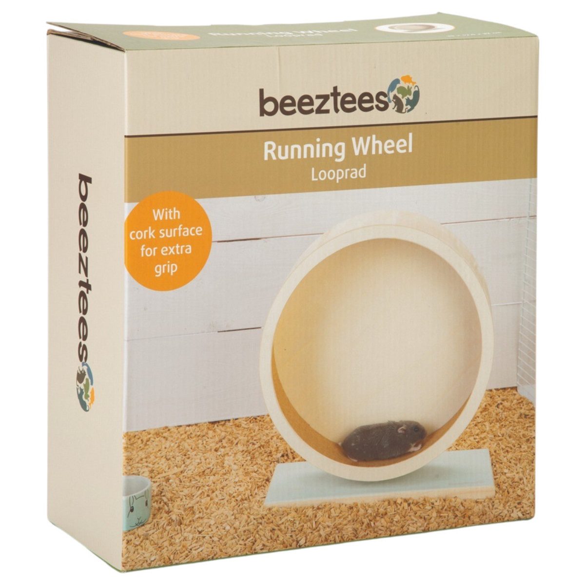 Beeztees Tierlaufrad Nager Laufrad Turbani Holz mint
